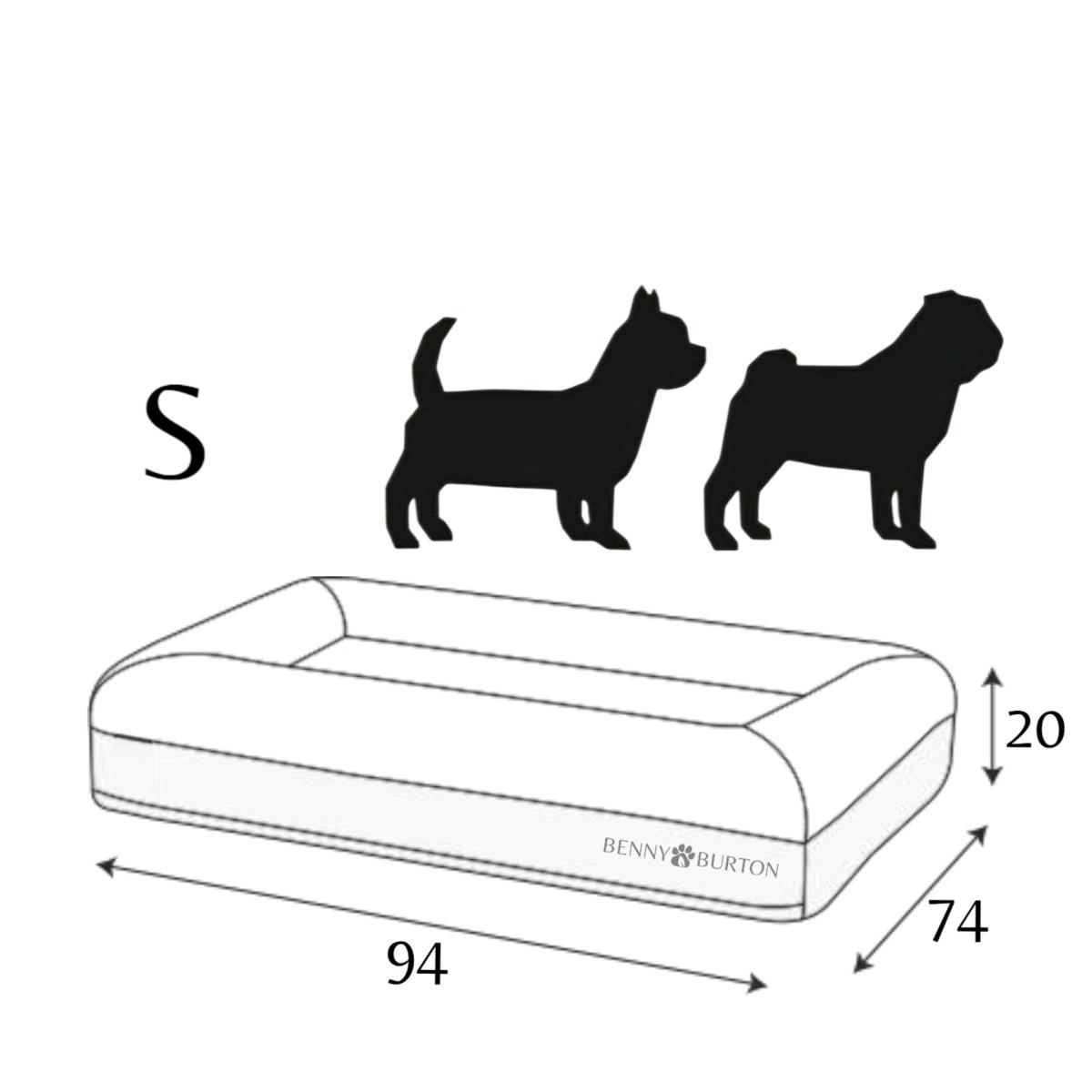 White Dog Bed Size S Orthopaedic With Memoryfoam Mattress And Washable Bouclé Cover | Small | Benny Burton – image 2