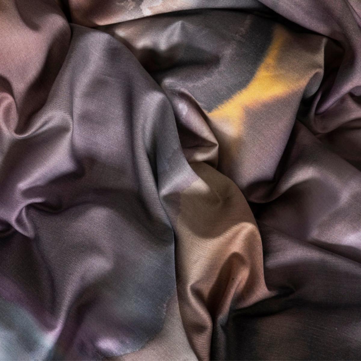 Pink / Purple Cotton Sateen Bedding Set "Fluxus", Purple Bedding Set, Bed Linen, Both Sides With The Same Design - Uk Single Size | Uk Single | Decoflux Home – image 2