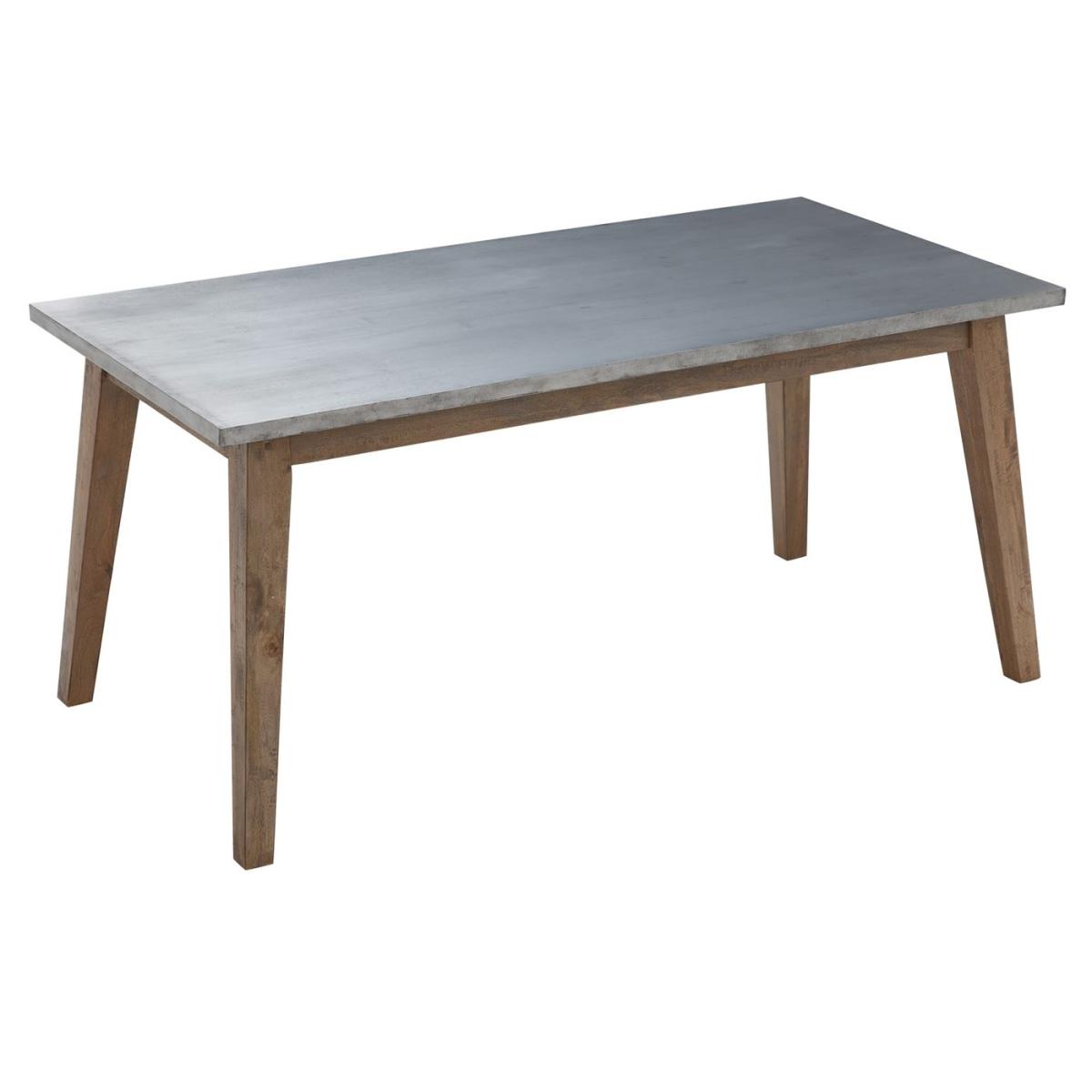 Hancock Zinc Dining Table, Grey Mango Wood | Barker & Stonehouse – image 3
