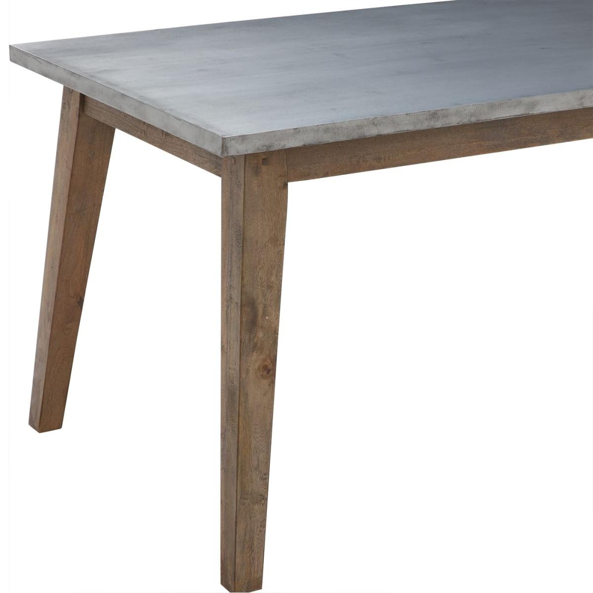 Hancock Zinc Dining Table, Grey Mango Wood | Barker & Stonehouse – image 4