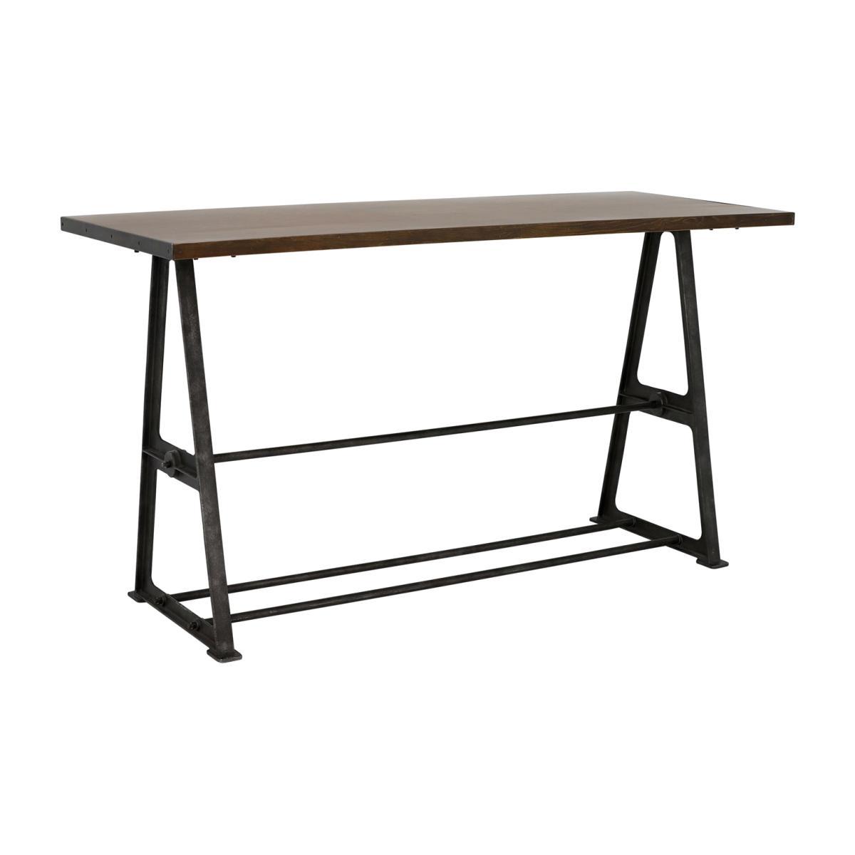 Bowery Bar Table, Coffee Brown and Rustic Black – image 1
