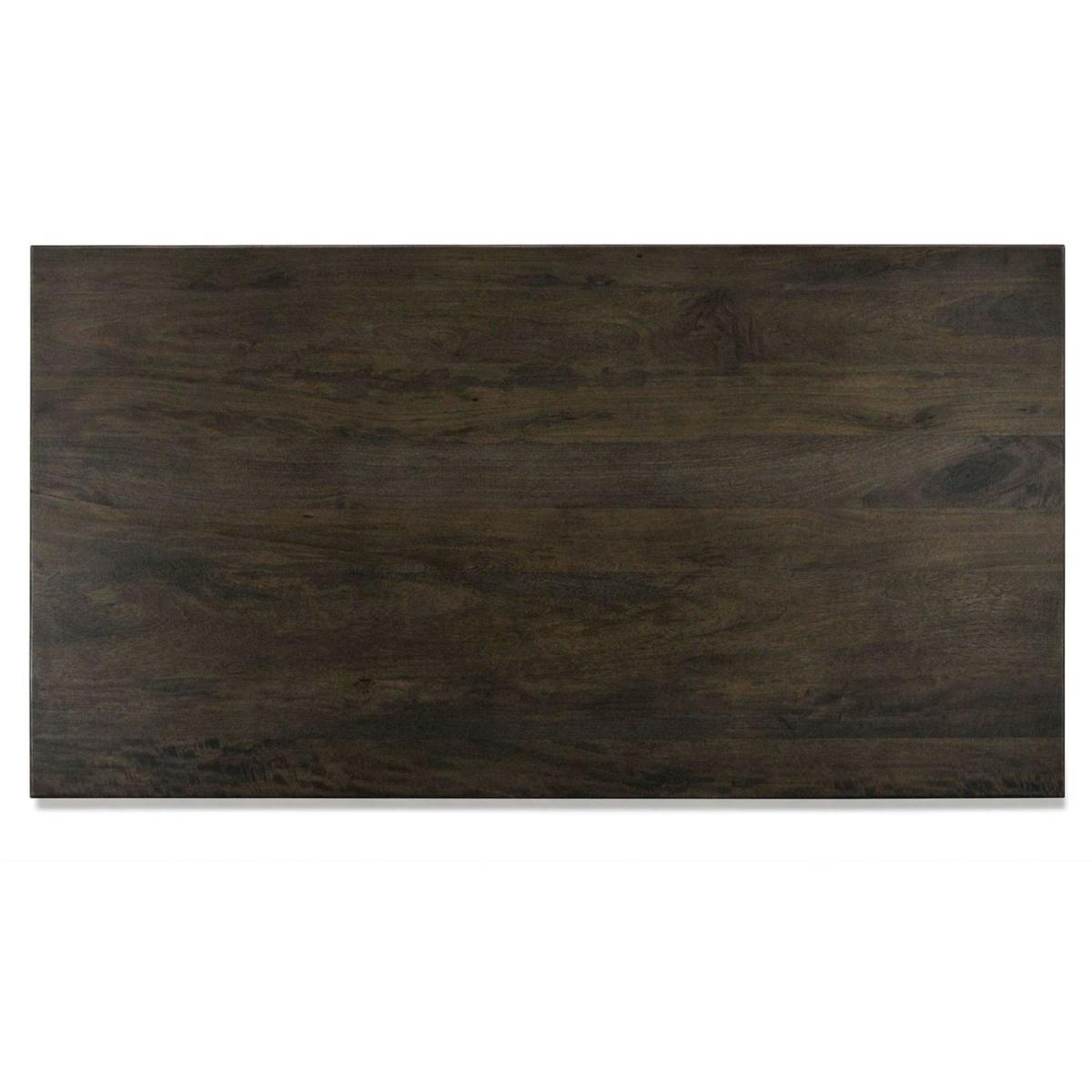 Facet Dining Table, Dark Mango Wood and Brass – image 4