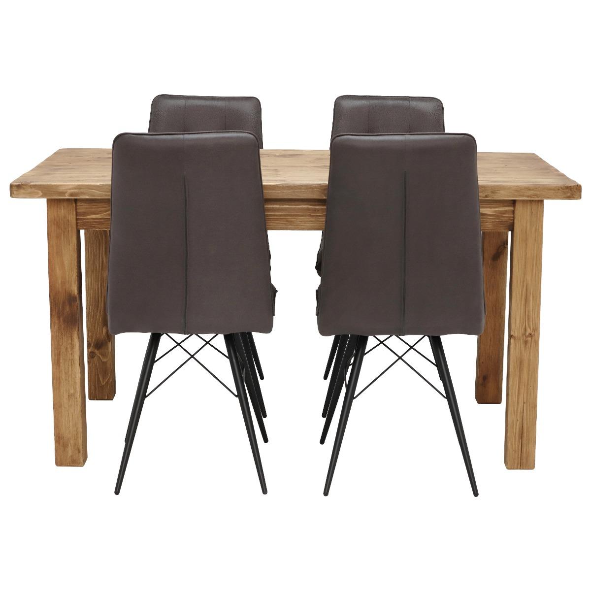 Covington Dining Table & 4 Hix Chairs, Grey | Barker & Stonehouse – image 2
