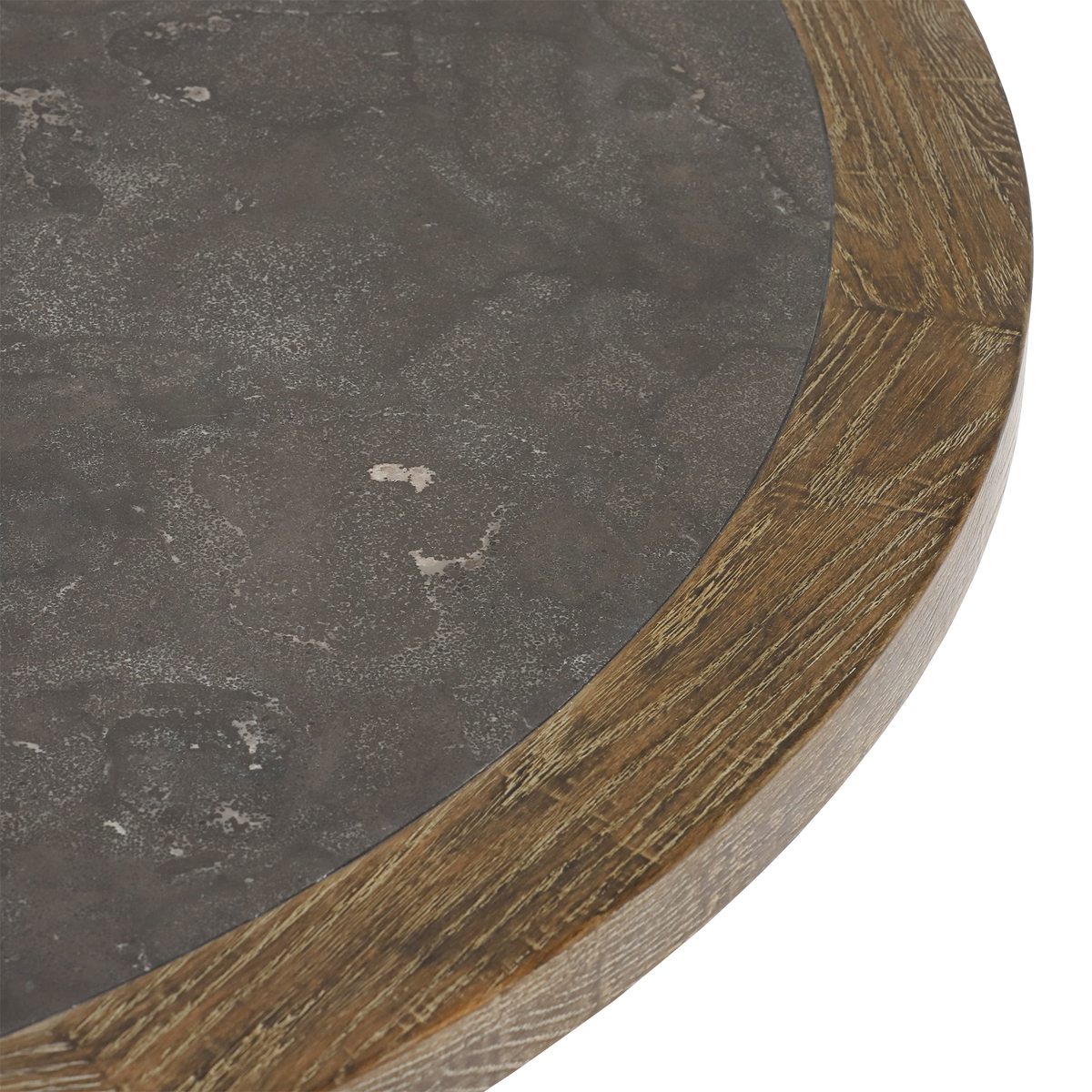 Woolton 152cm Round Dining Table, Mid Burnt Oak and Bluestone – image 4