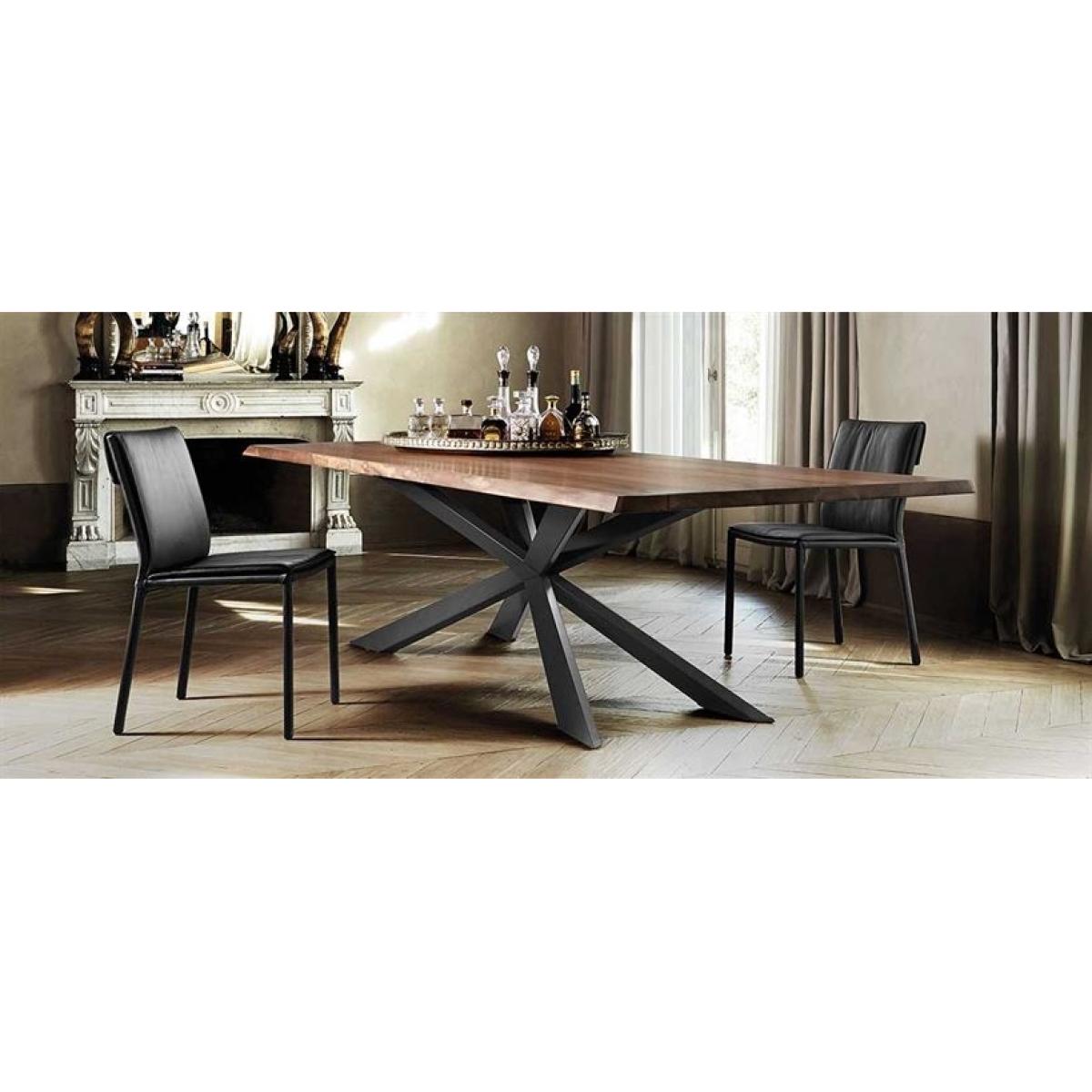 Cattelan Italia Spyder Wood Dining Table, Brown Walnut Wood | Barker & Stonehouse – image 2
