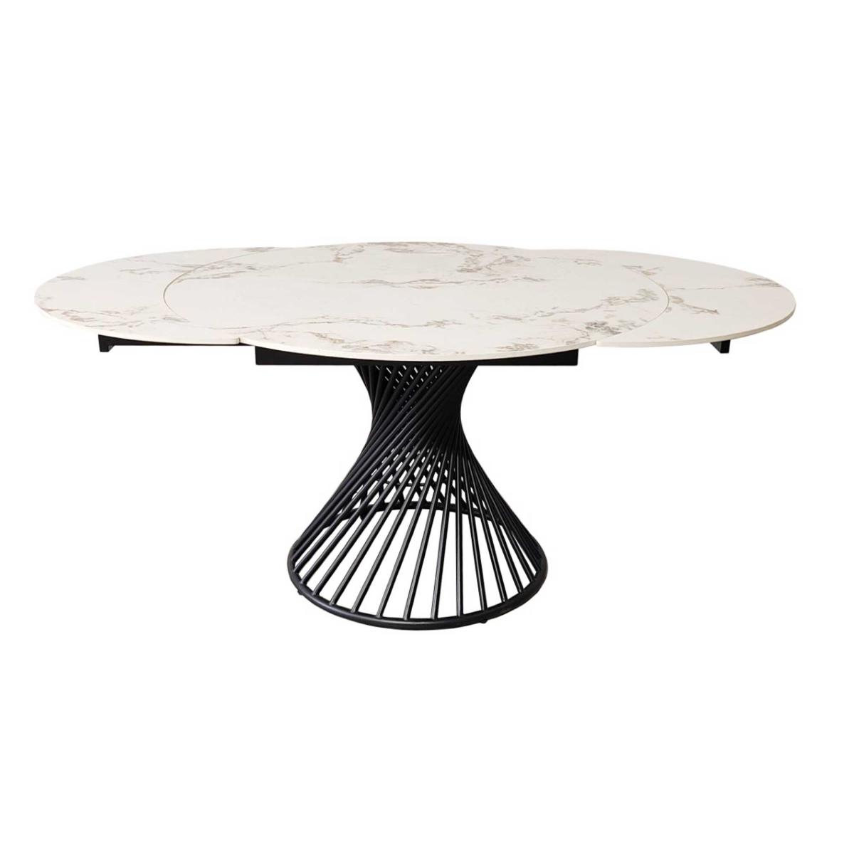 Mendal 120cm Extending Dining Table, Round, White | Barker & Stonehouse – image 2