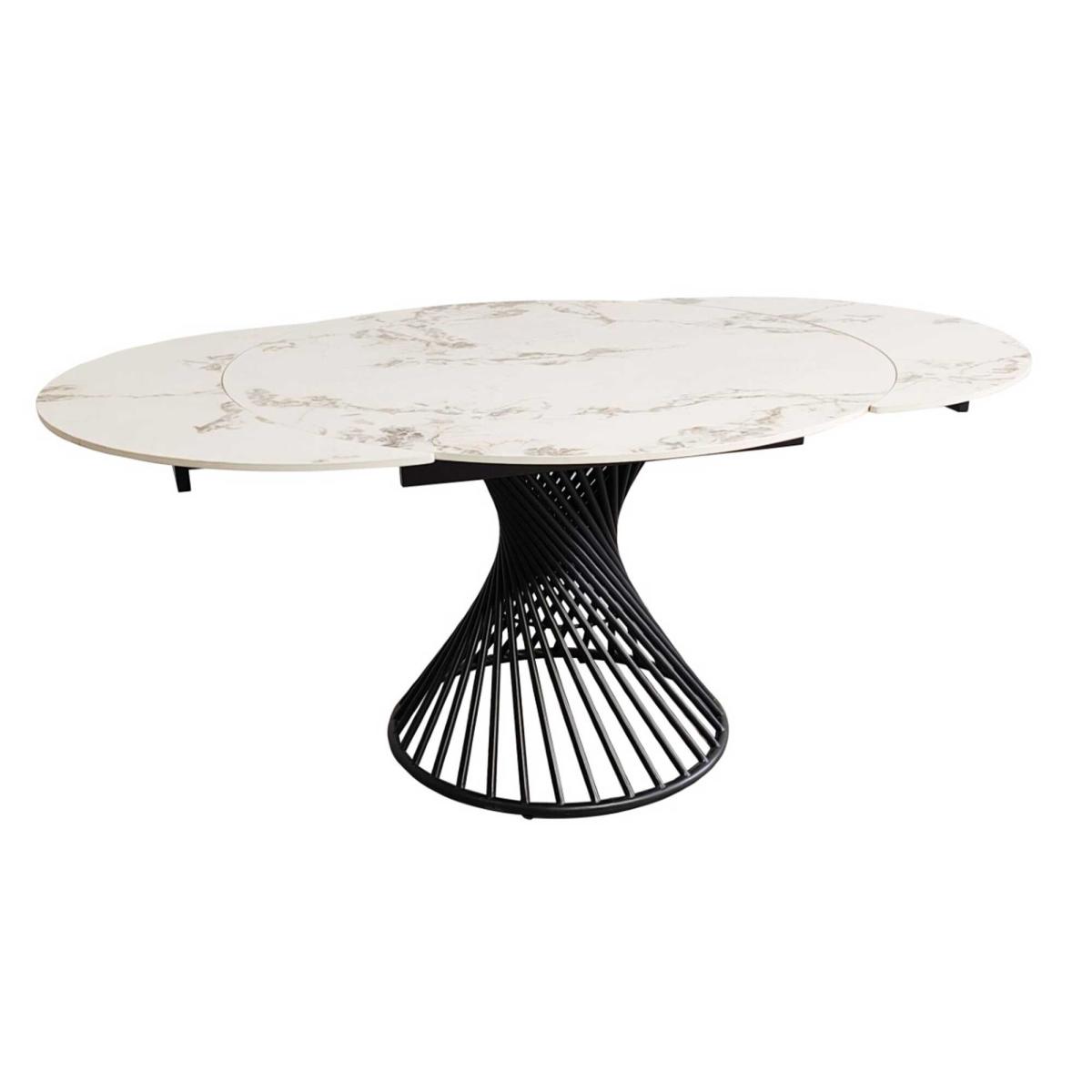 Mendal 120cm Extending Dining Table, Round, White | Barker & Stonehouse – image 5