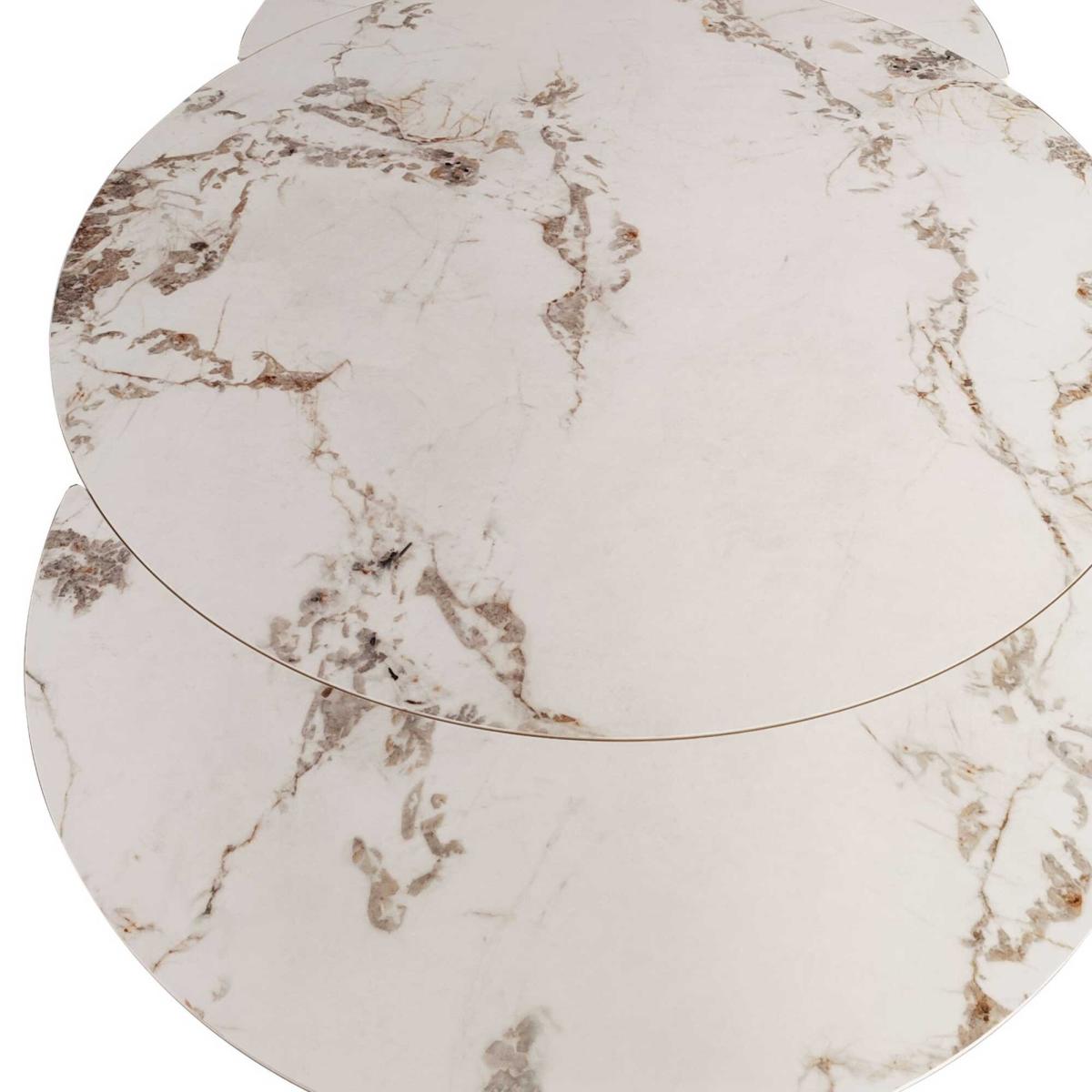 Mendal 120cm Extending Dining Table, Round, White | Barker & Stonehouse – image 6