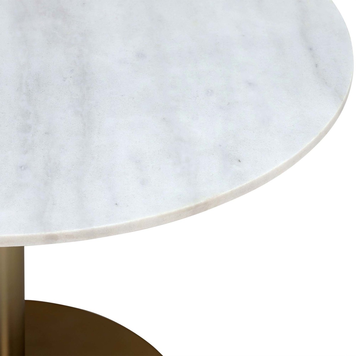 Apollo Dining Table, White Marble and Brushed Brass – image 3