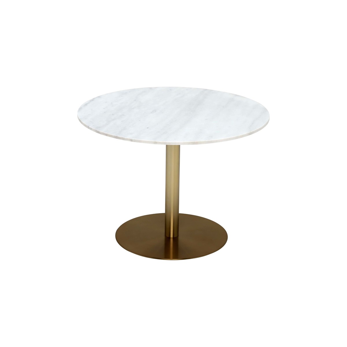 Apollo Dining Table, White Marble and Brushed Brass – image 2