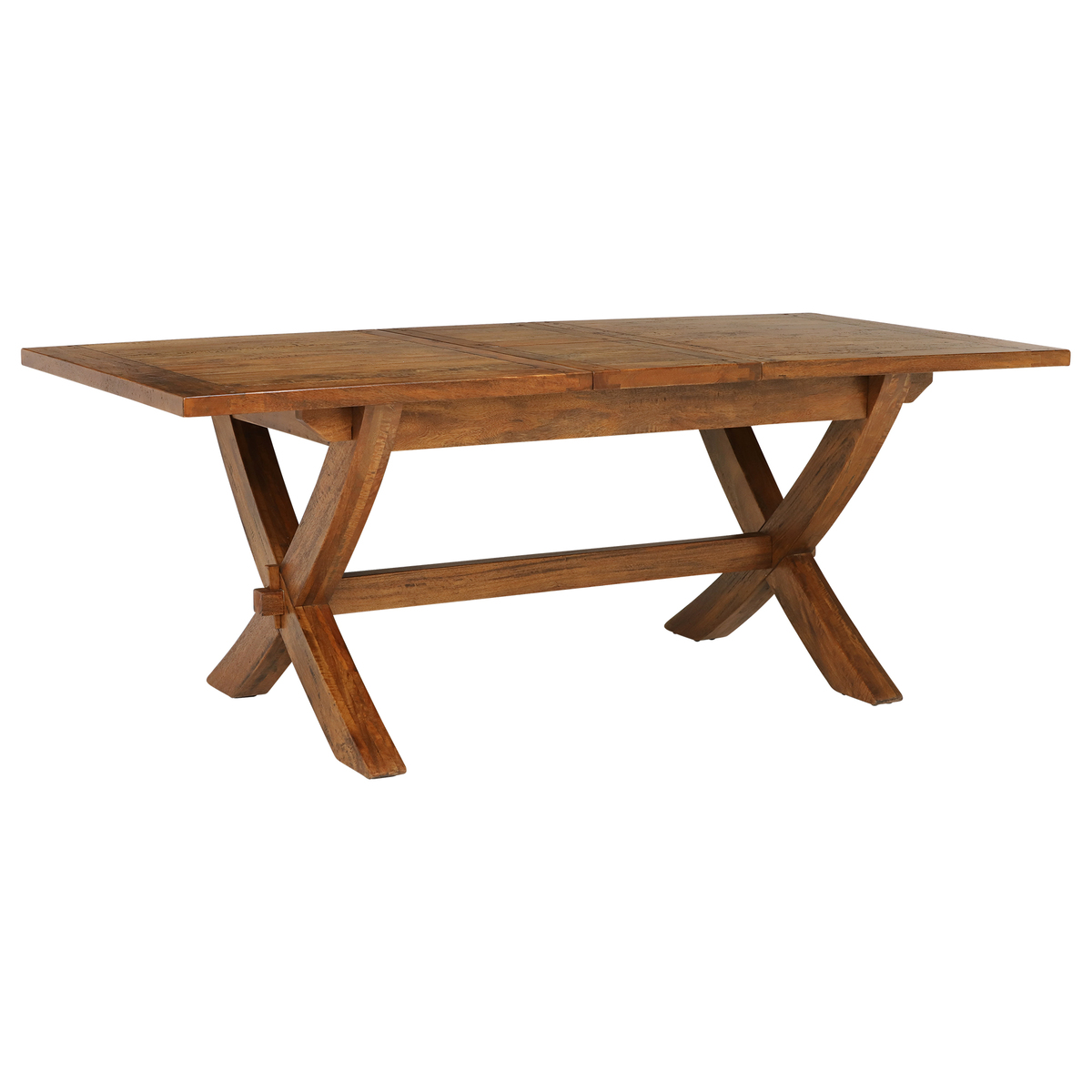 New Frontier Mango Wood X Leg Extending Dining Table – image 6