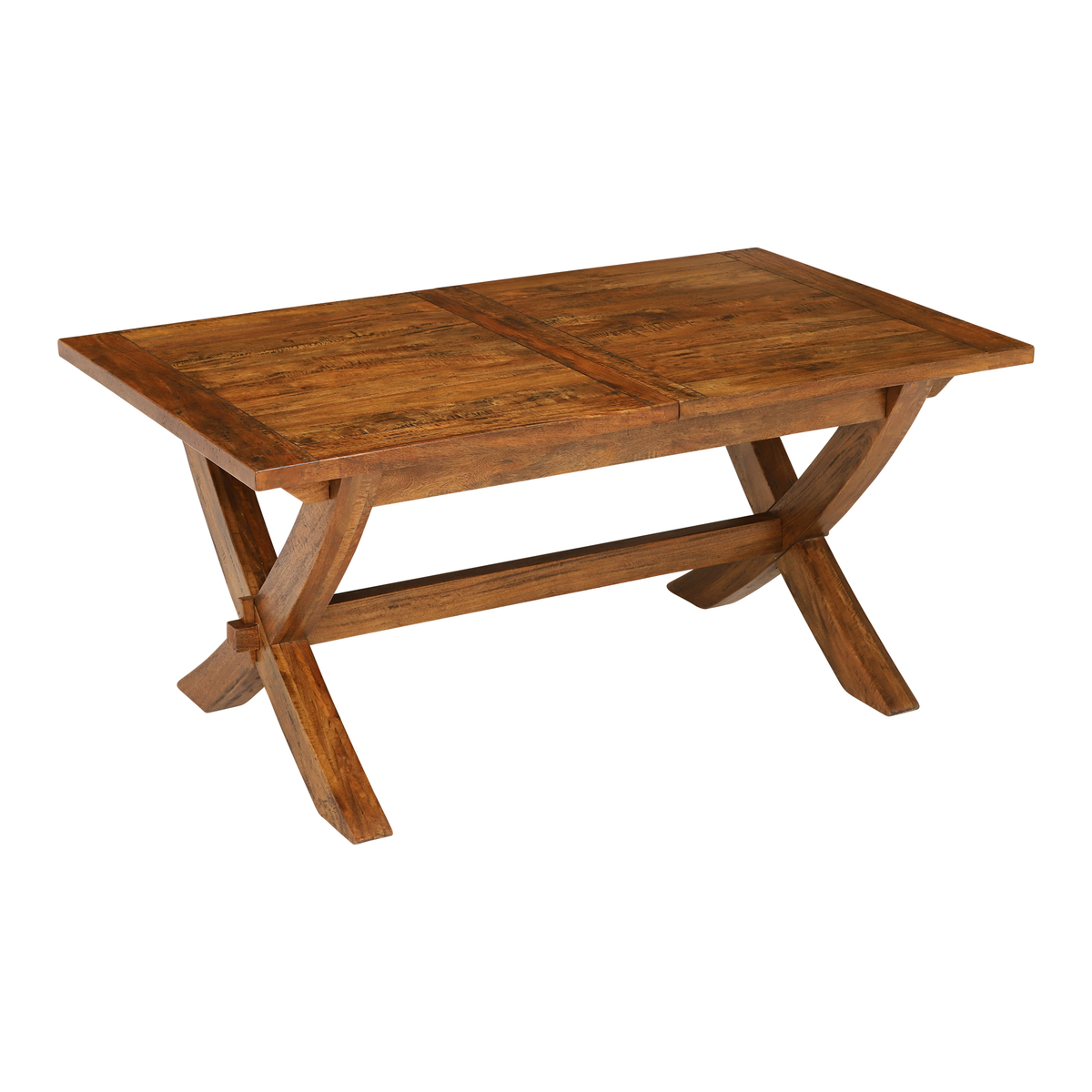 New Frontier Mango Wood X Leg Extending Dining Table – image 9