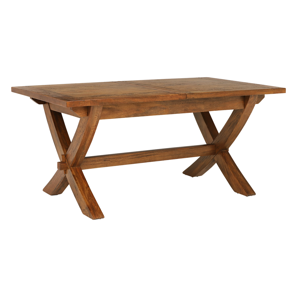 New Frontier Mango Wood X Leg Extending Dining Table – image 1