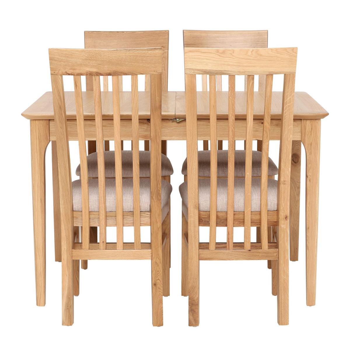 Stanwick Extending Dining Table & 4 Slat Back Dining Chairs Wood | Barker & Stonehouse – image 2