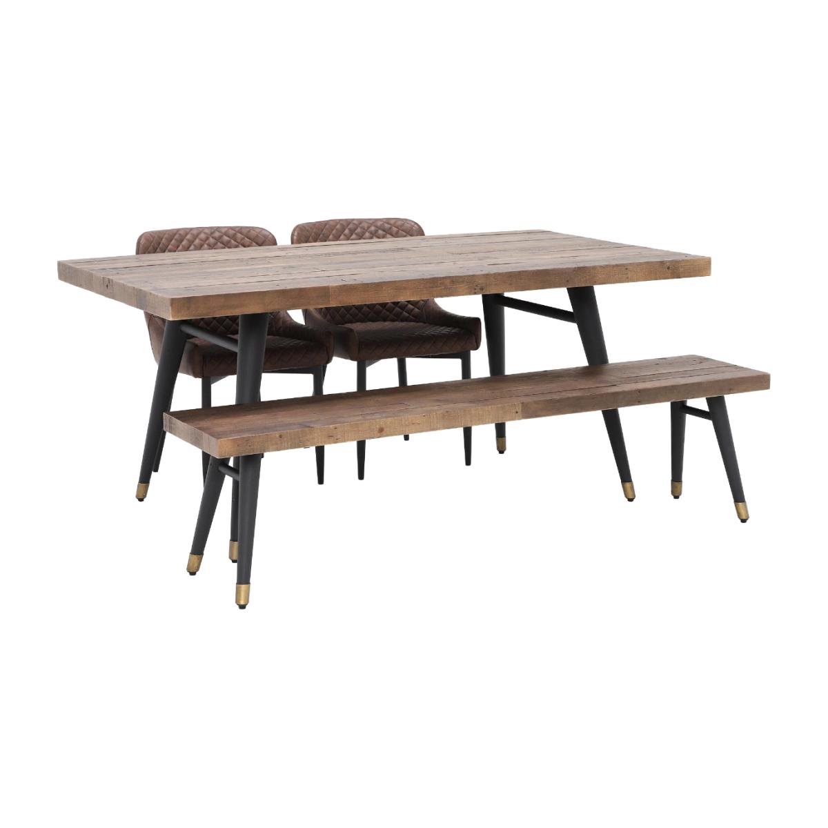 Modi Reclaimed Wood Dining Table, Brown | Barker & Stonehouse – image 1