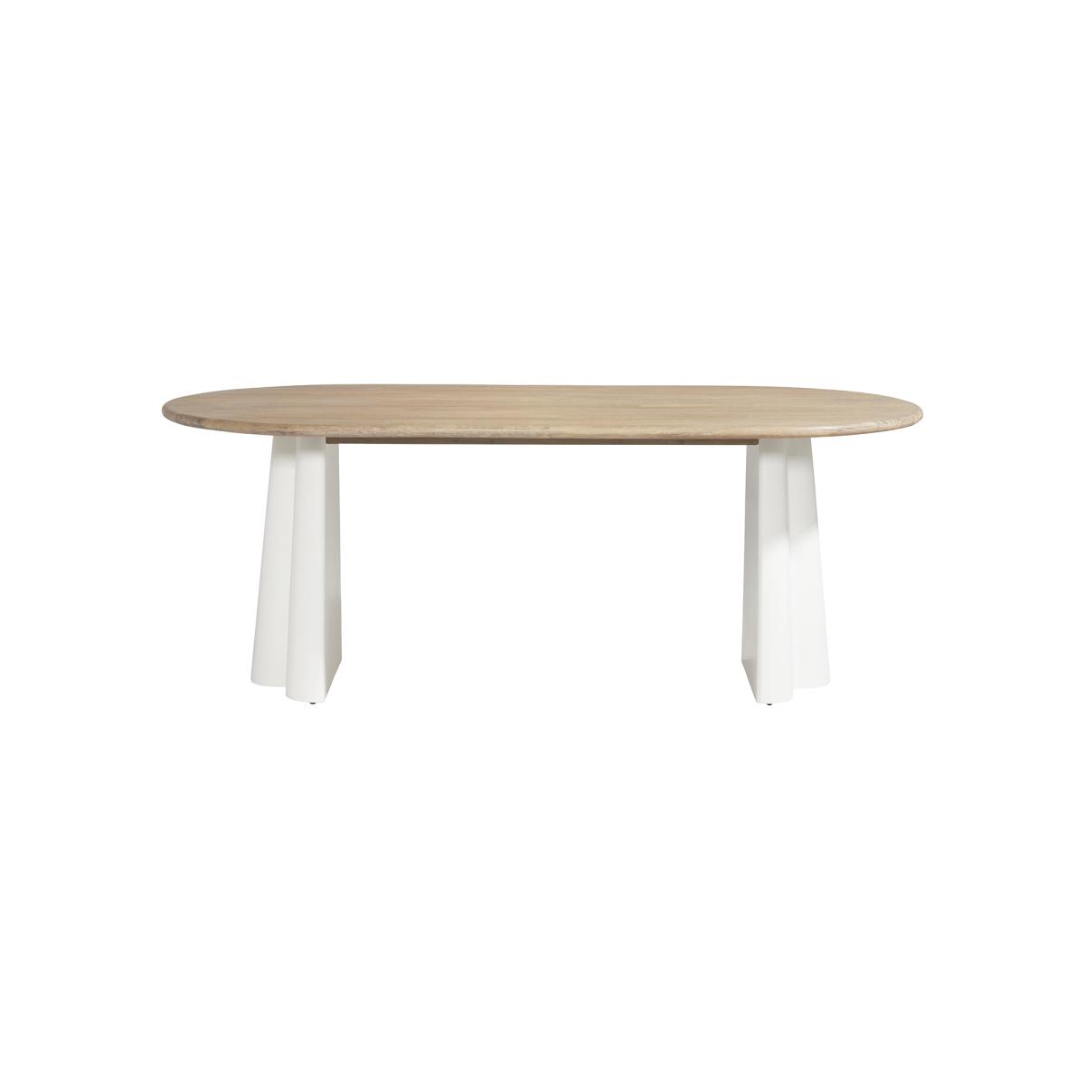 Femi 100cm D End Dining Table, Round, Neutral | Barker & Stonehouse – image 2