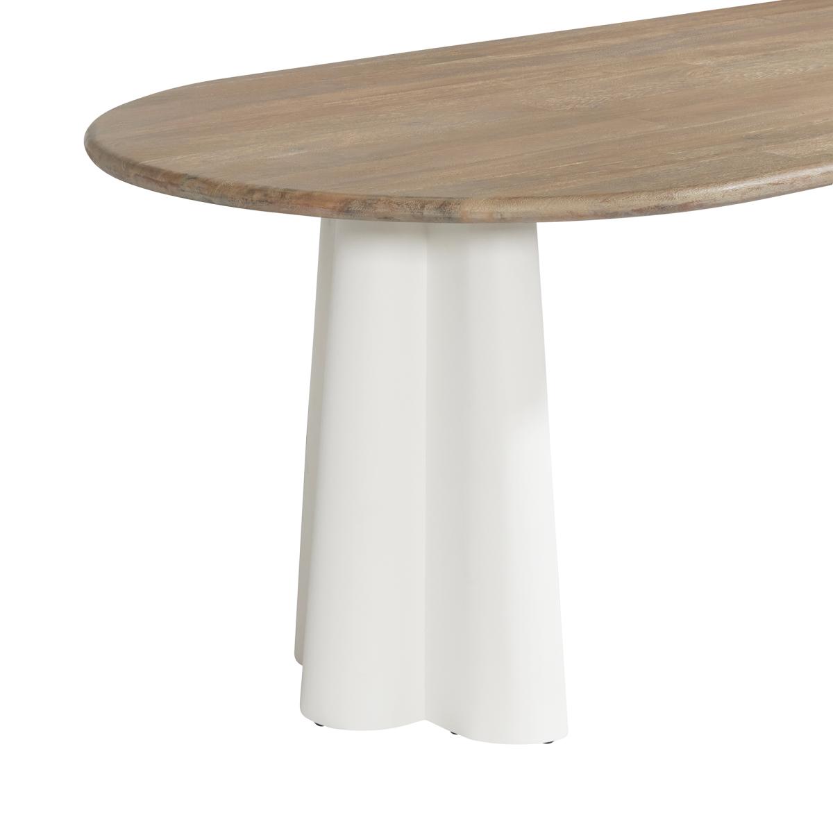 Femi 100cm D End Dining Table, Round, Neutral | Barker & Stonehouse – image 3