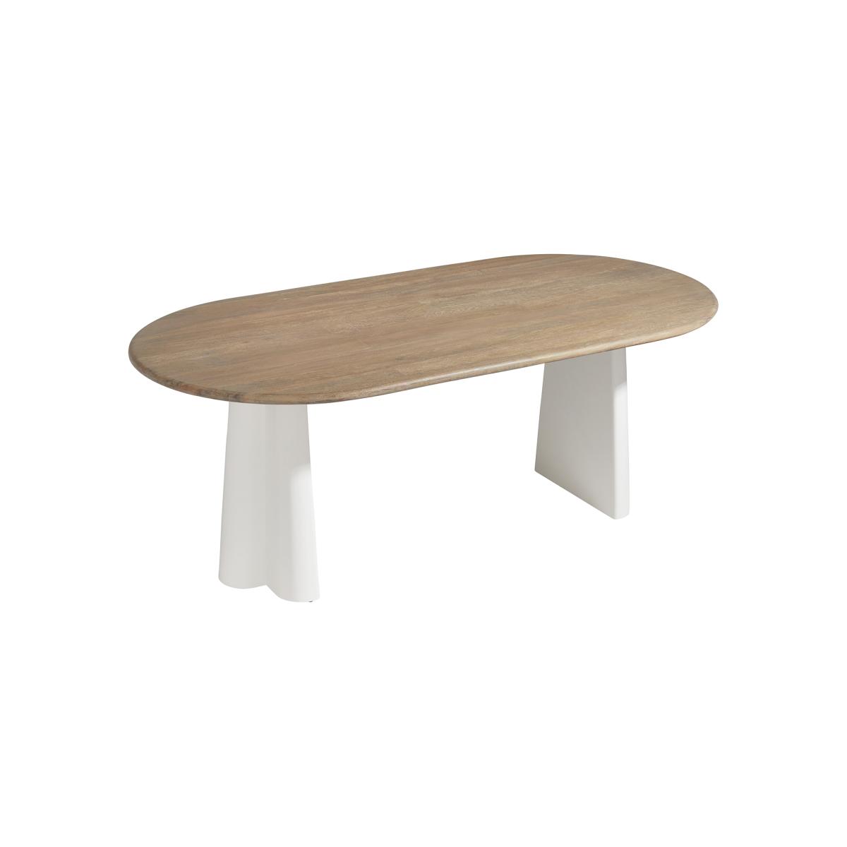 Femi 100cm D End Dining Table, Round, Neutral | Barker & Stonehouse – image 4