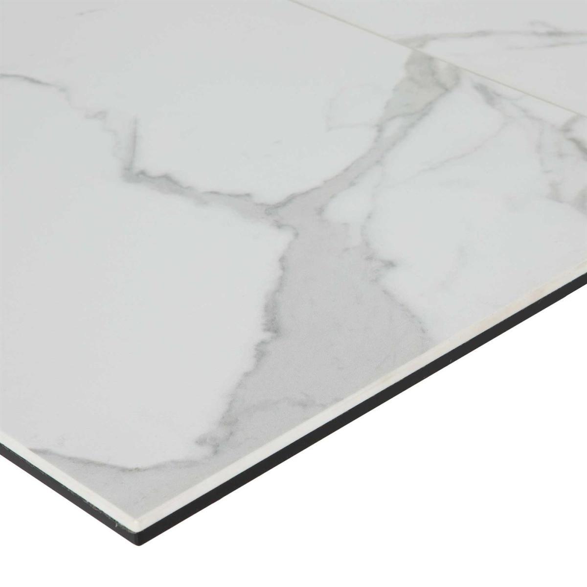 Salerno Extending Dining Table, Matte Staturio and White – image 7