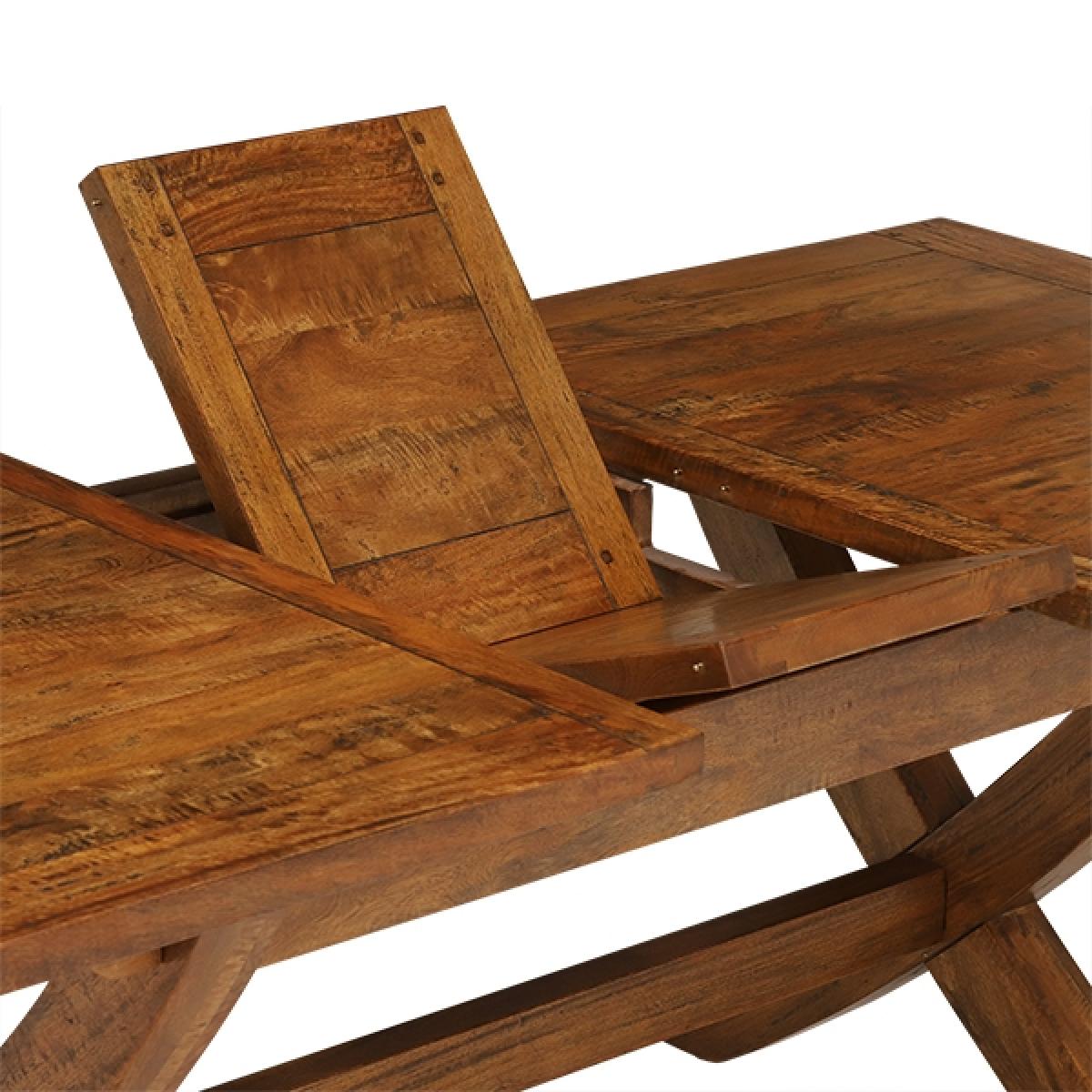 New Frontier Mango Wood X Leg Extending Dining Table & 4 Chairs | Barker & Stonehouse – image 4