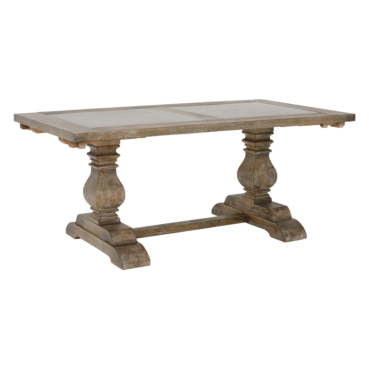 Woolton 183cm Extending Dining Table, Mid Burnt Oak and Bluestone