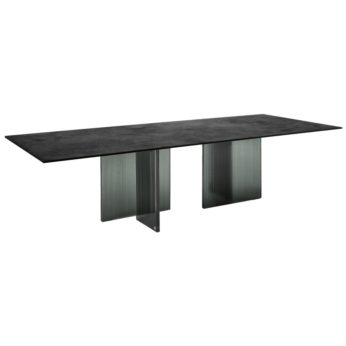 Fiam Big Wave Dining Table, Black Glass | Barker & Stonehouse – image 2