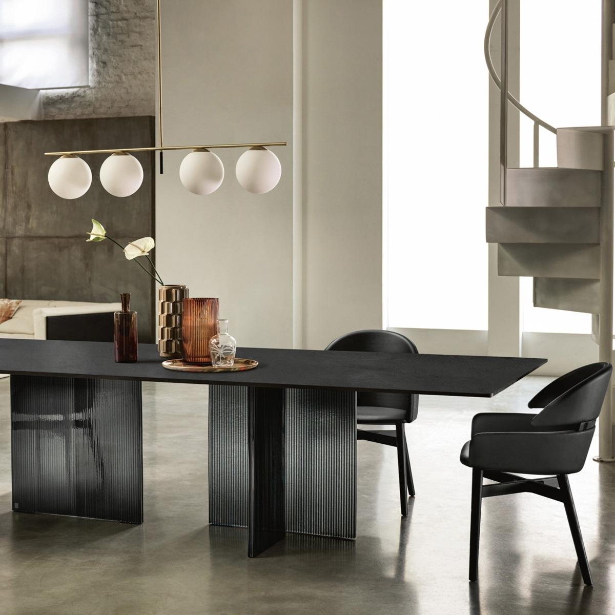 Fiam Big Wave Dining Table, Black Glass | Barker & Stonehouse – image 3
