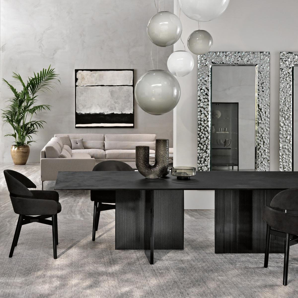 Fiam Big Wave Dining Table, Black Glass | Barker & Stonehouse – image 6
