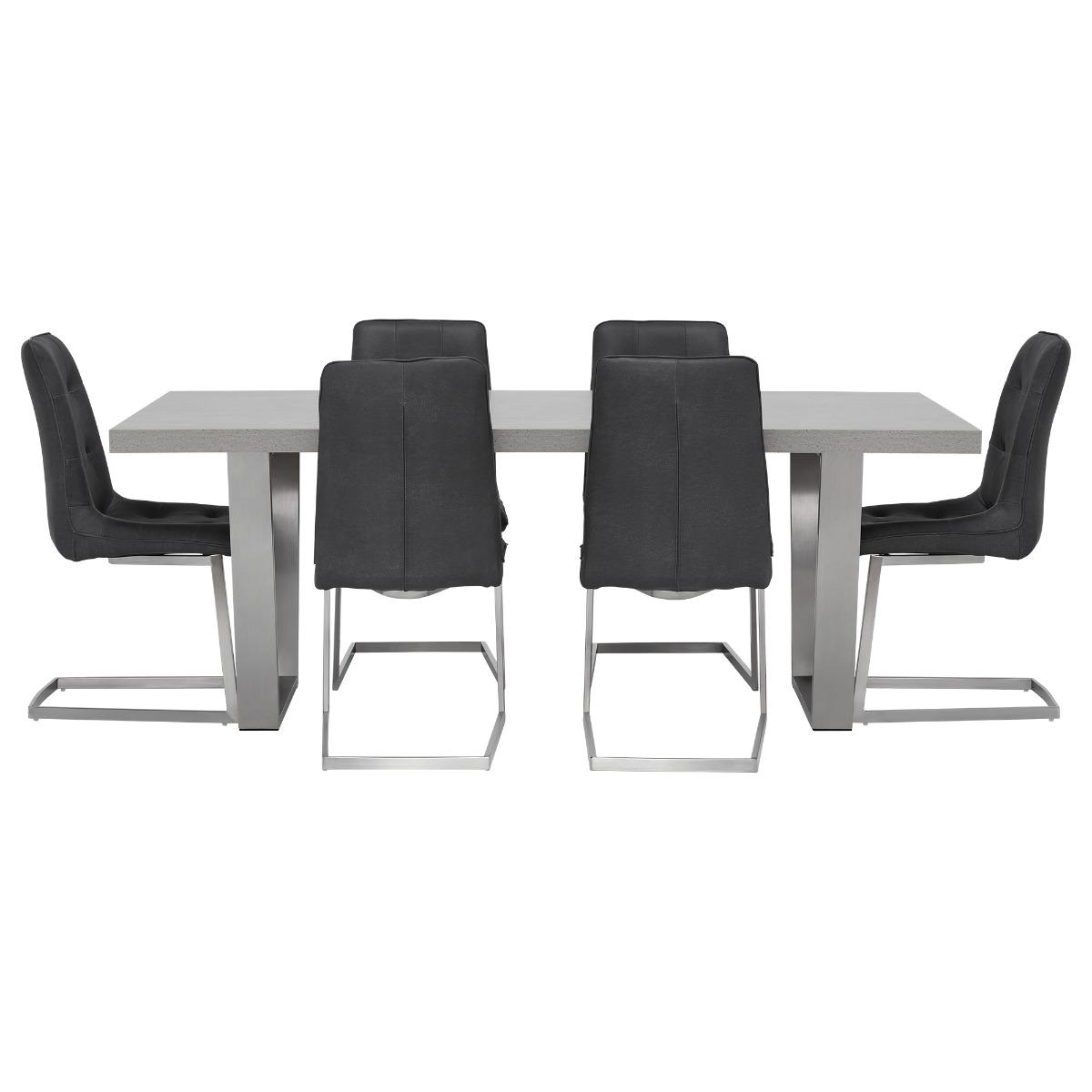 Halmstad 200cm Dining Table & 6 Ericka Chairs, Grey | Barker & Stonehouse – image 2