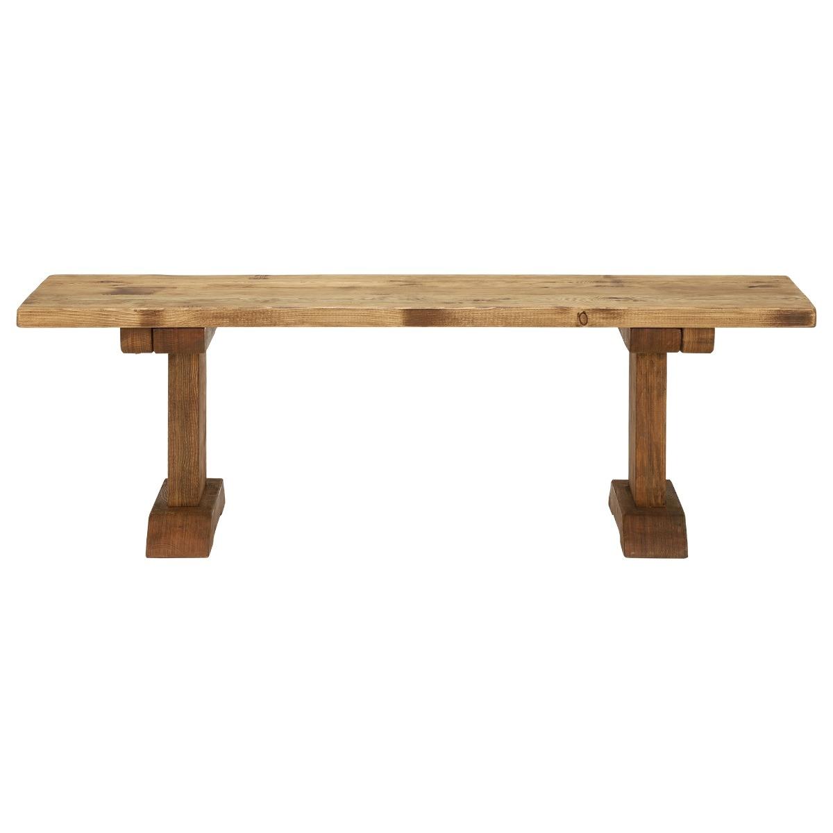 Newsham Dining Table & 2 Benches, Brown Wood | Barker & Stonehouse – image 10