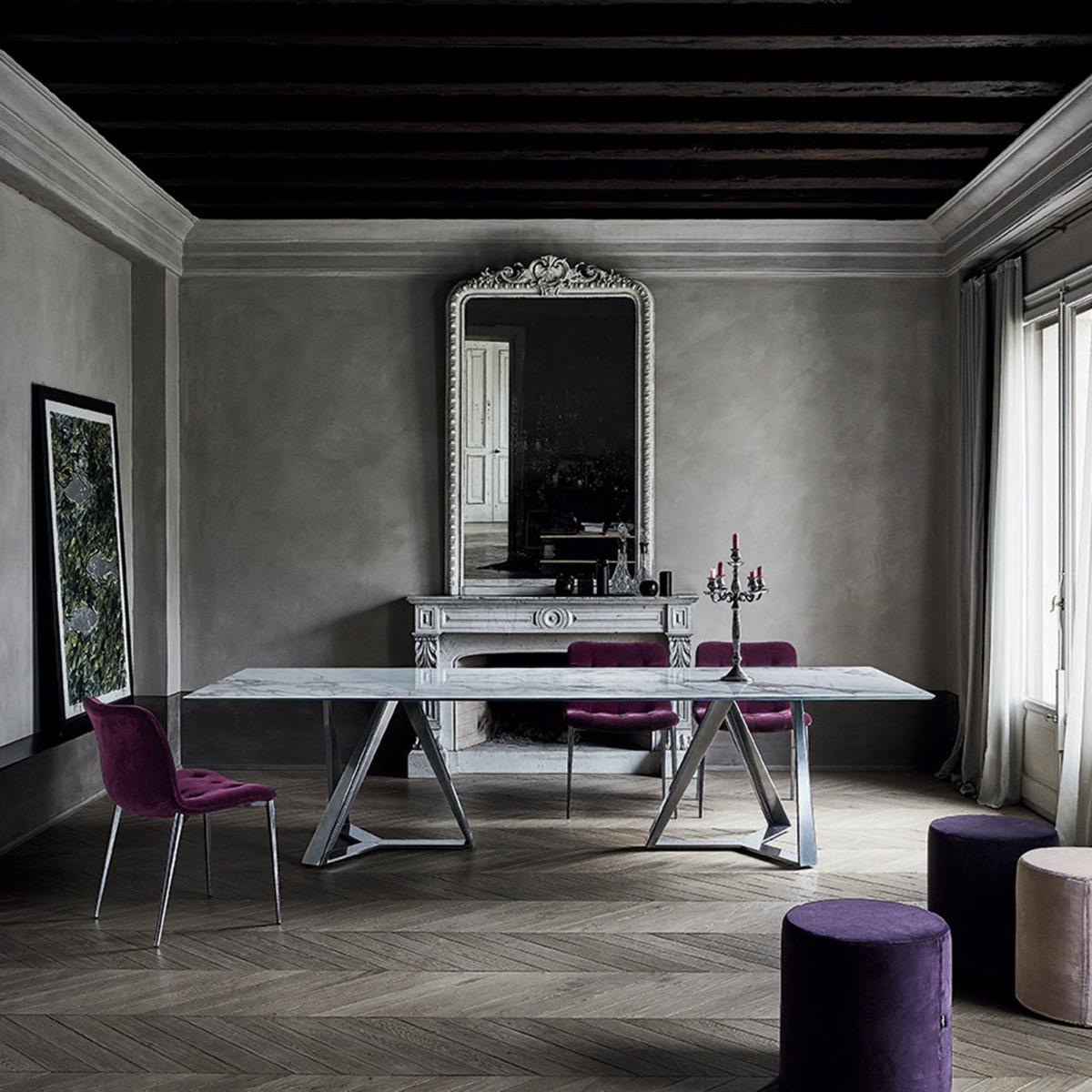 Bontempi Millennium XXL Dining Table, White Marble | Barker & Stonehouse – image 1