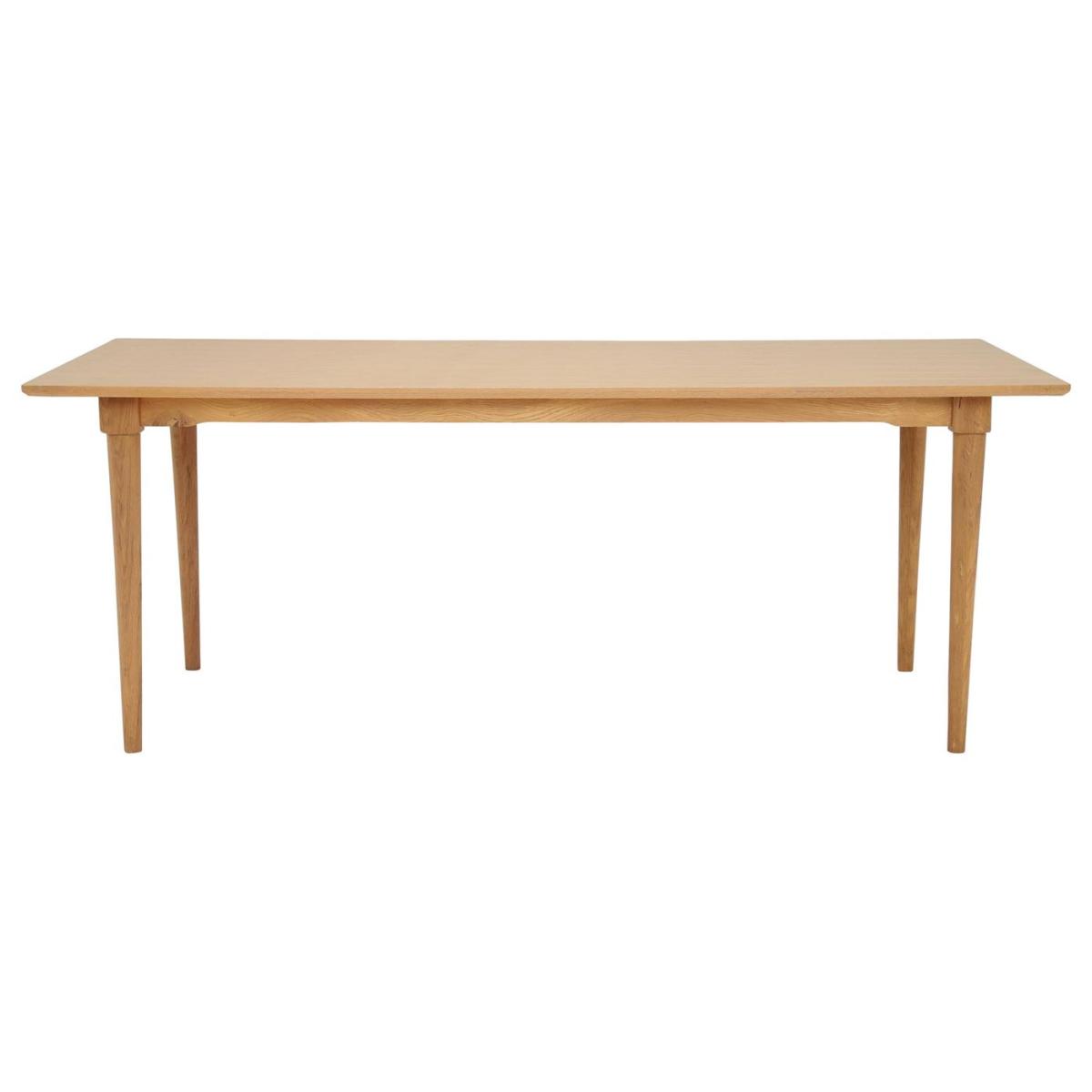 Hague 200cm Dining Table with 4 Hans Wishbone Dining Chairs, Cream Wood | Barker & Stonehouse – image 6