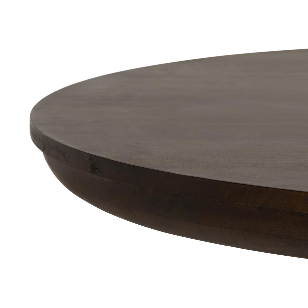 Domino Round Dining Table 120x120x76cm, Round, Brown | Barker & Stonehouse – image 3