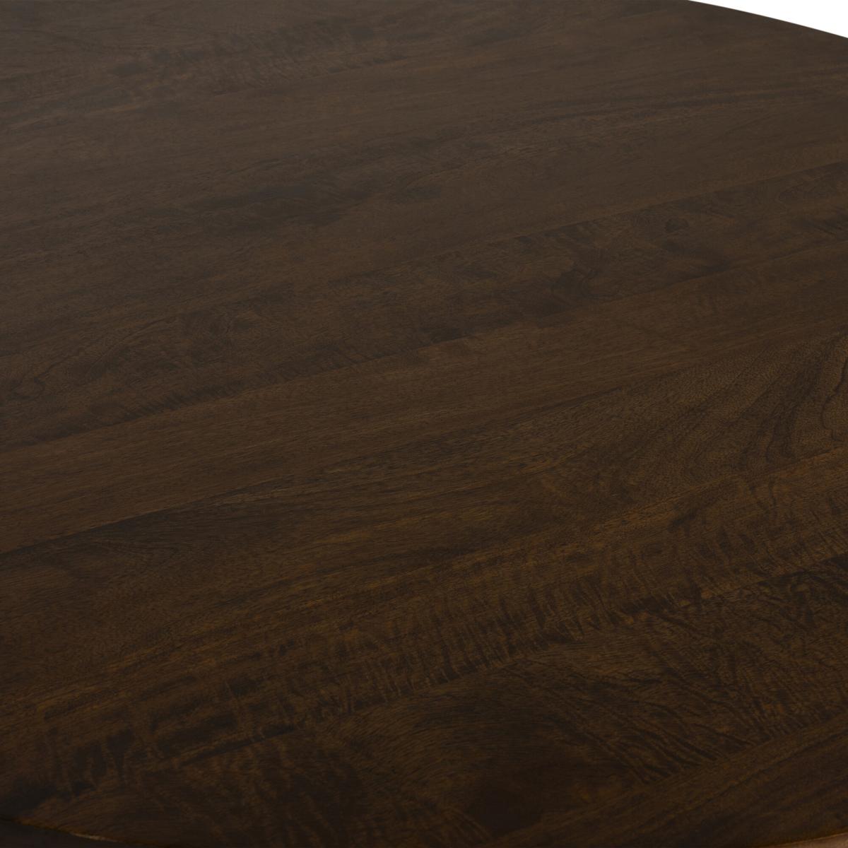 Domino Round Dining Table 120x120x76cm, Round, Brown | Barker & Stonehouse – image 7