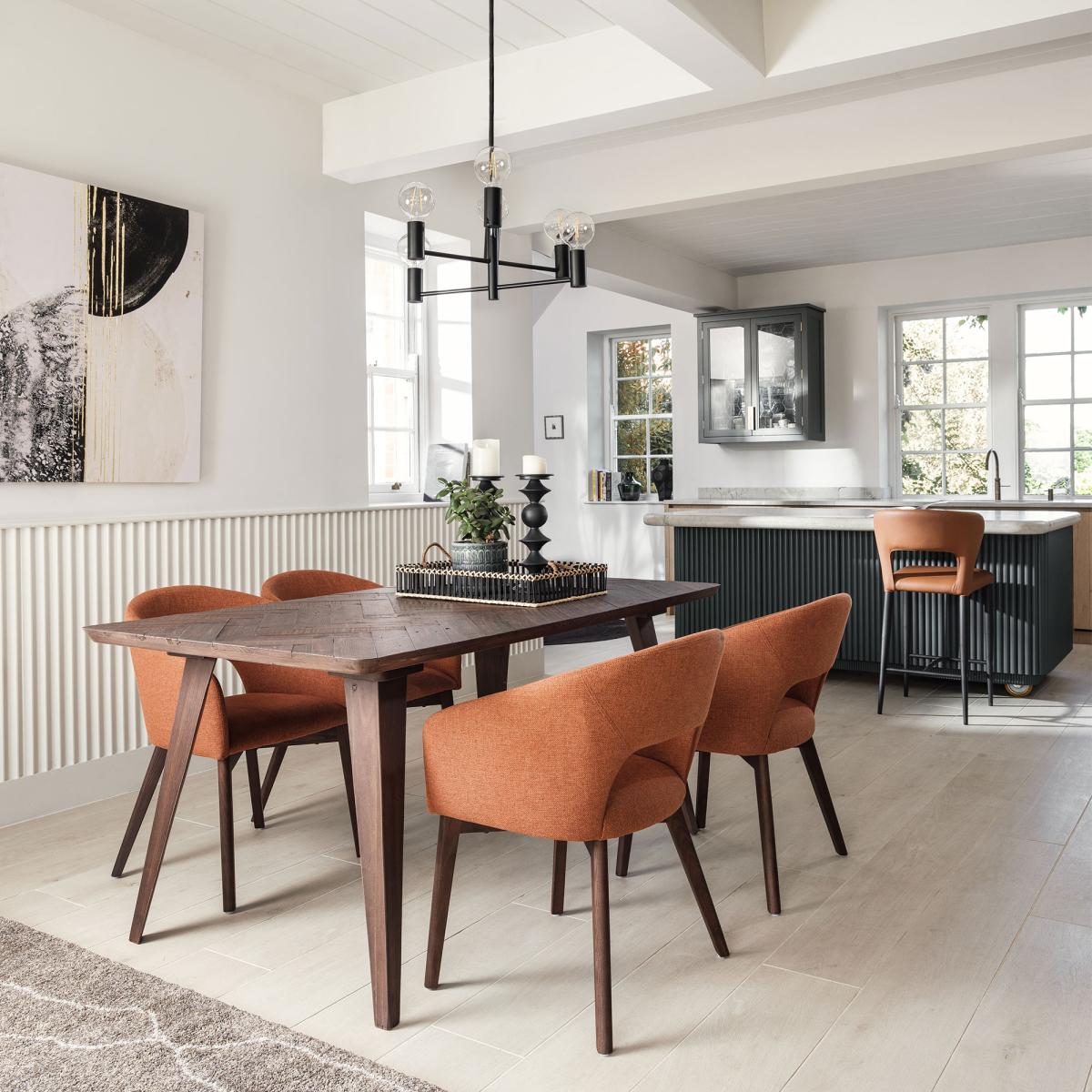 Elon Fixed Top Dining Table 160 x 76cm, Brown | Barker & Stonehouse – image 2