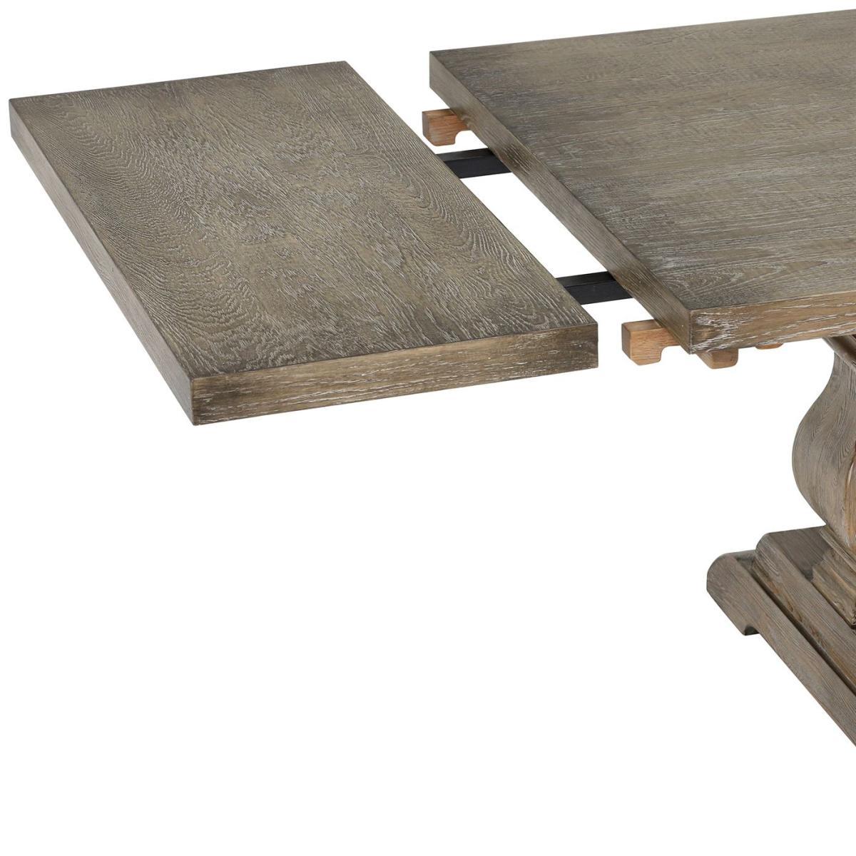 Natural Oak Extending Dining Table - Grey - W220/306 x D100 x H78cm - Barker & Stonehouse – image 4