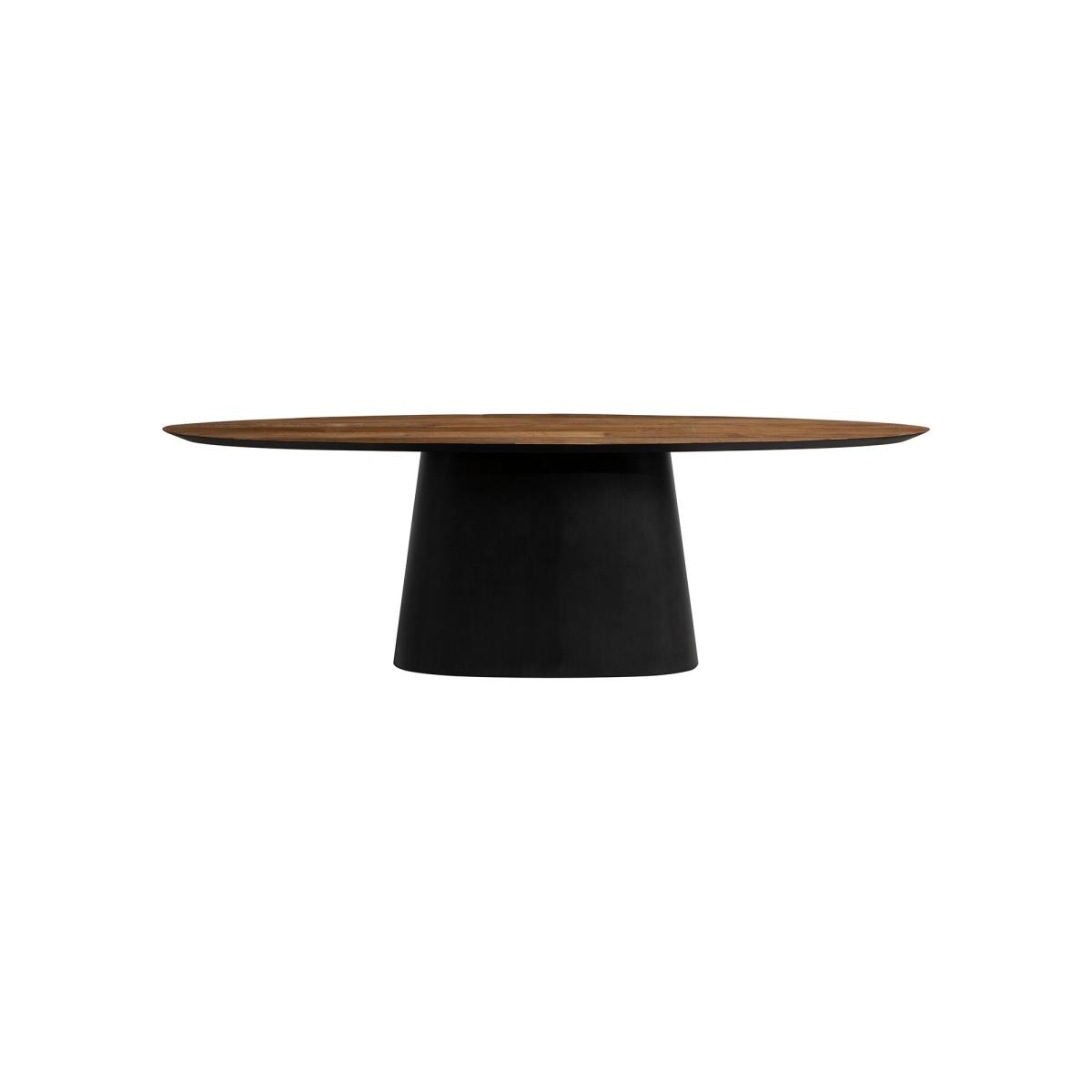Syracuse Oval Dining Table, Round, Brown Wood | Barker & Stonehouse – image 2