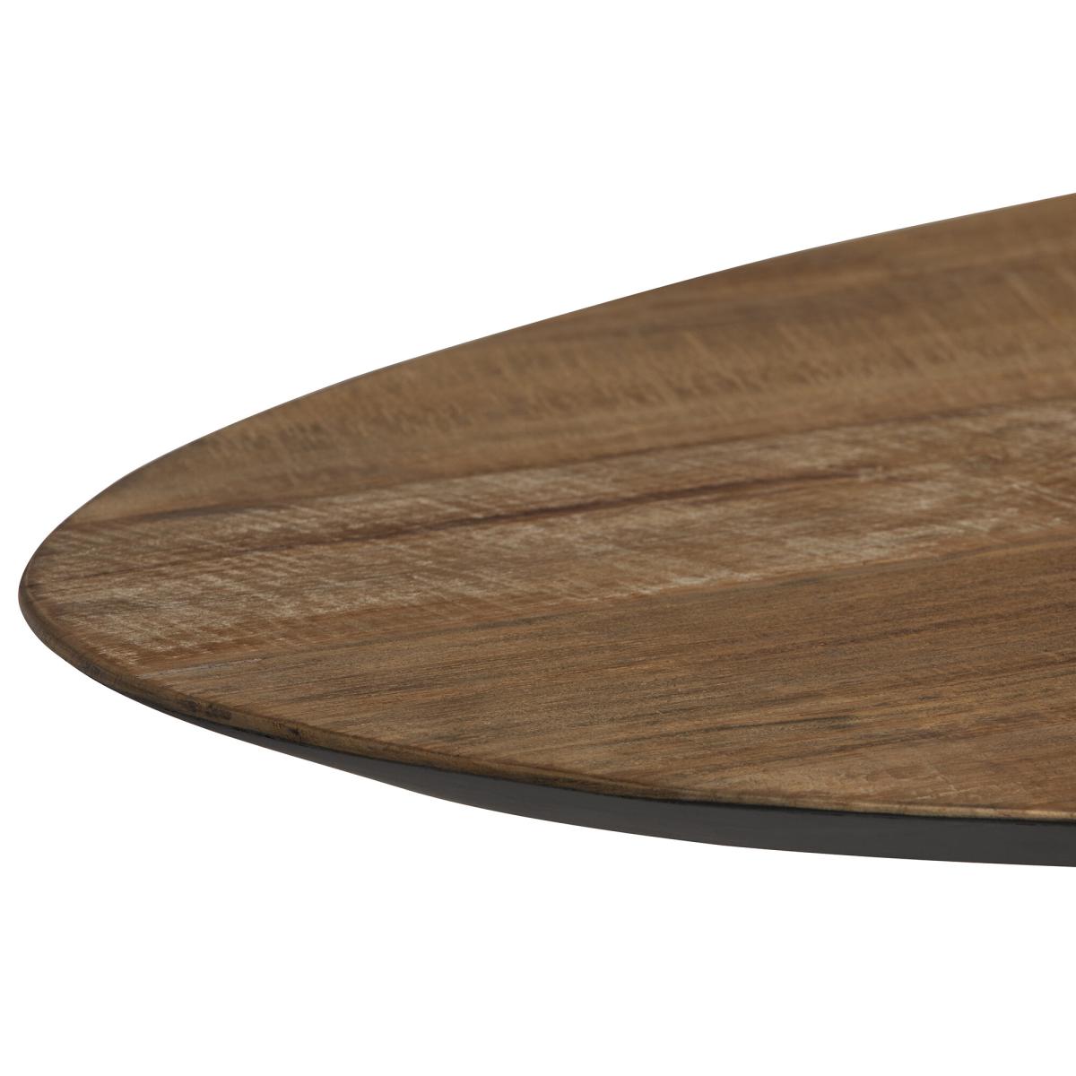 Syracuse Oval Dining Table, Round, Brown Wood | Barker & Stonehouse – image 4