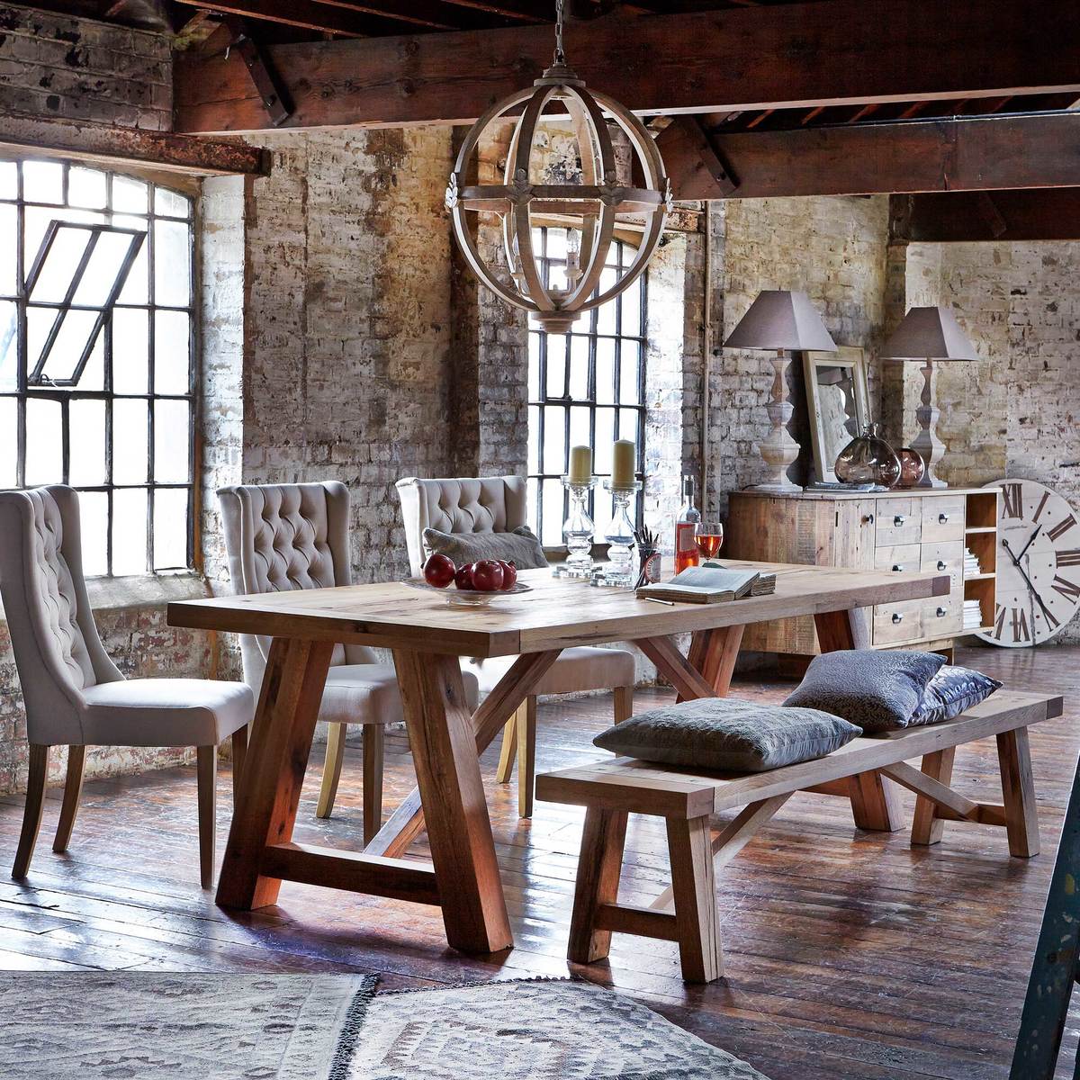 Salisbury Dining Table, Rustical Oak – image 3