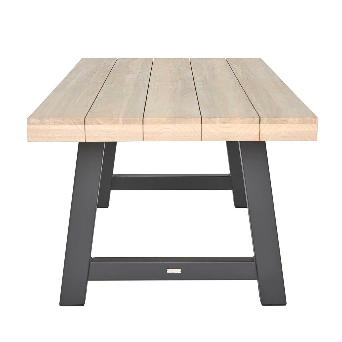 Beach Garden 195cm Dining Table, Graphite And Aged Teak – image 3