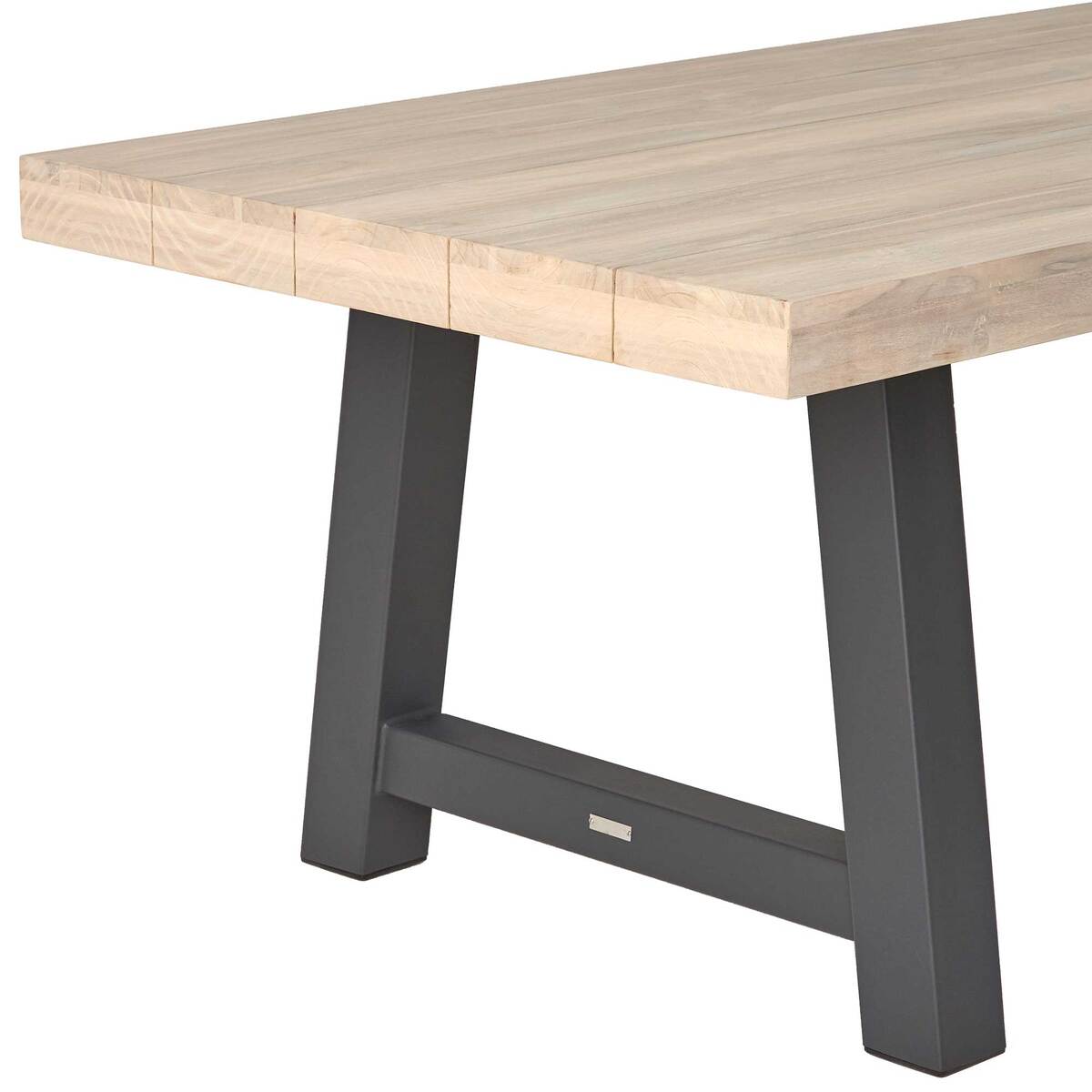 Beach Garden 195cm Dining Table, Graphite And Aged Teak – image 4