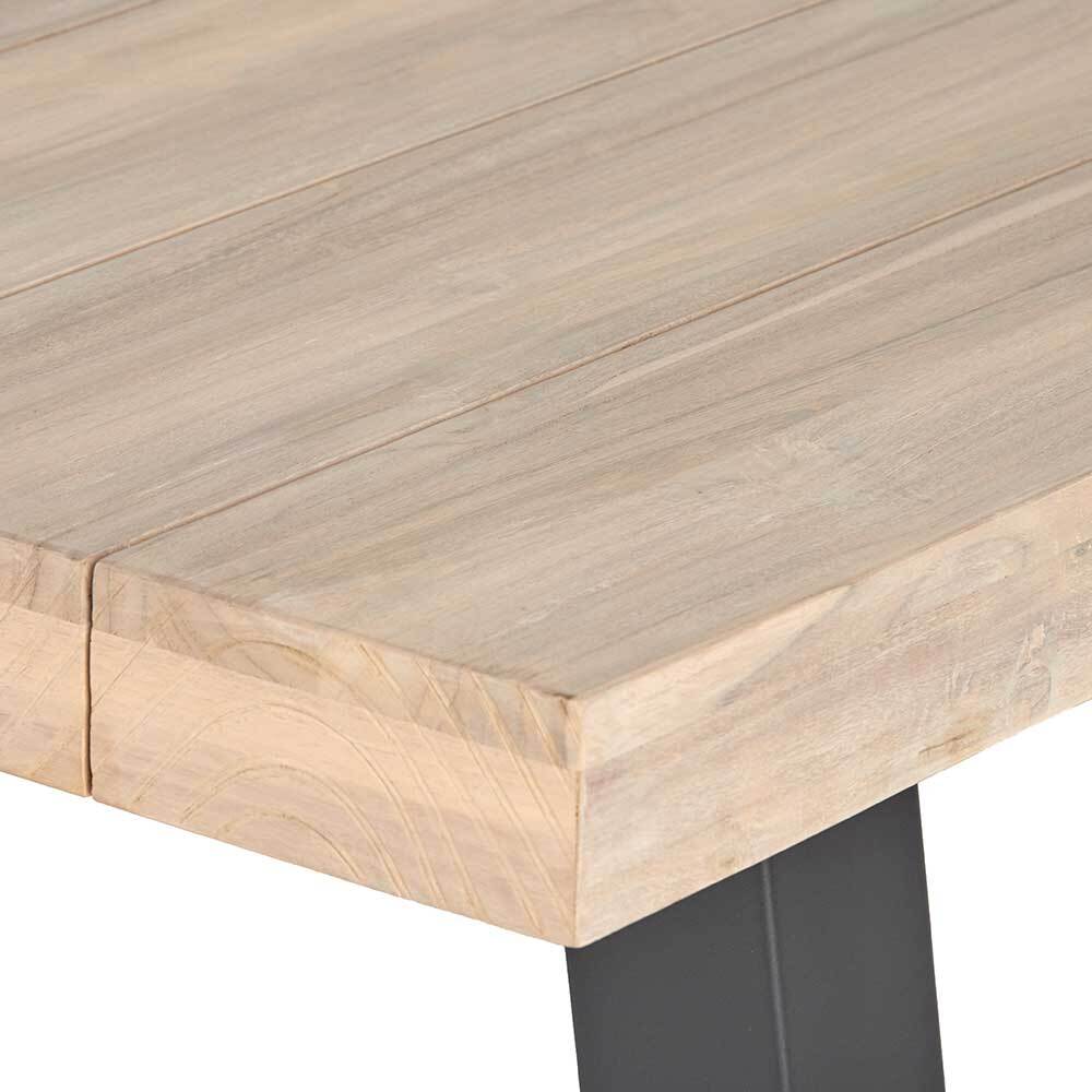 Beach Garden 195cm Dining Table, Graphite And Aged Teak – image 5