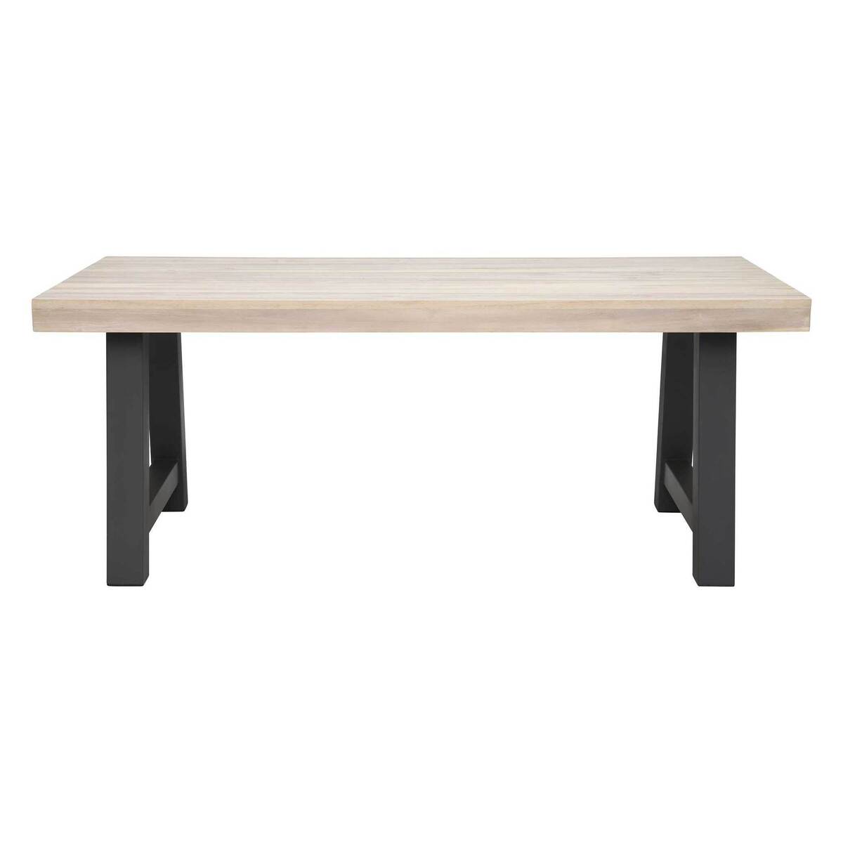 Beach Garden 195cm Dining Table, Graphite And Aged Teak – image 2