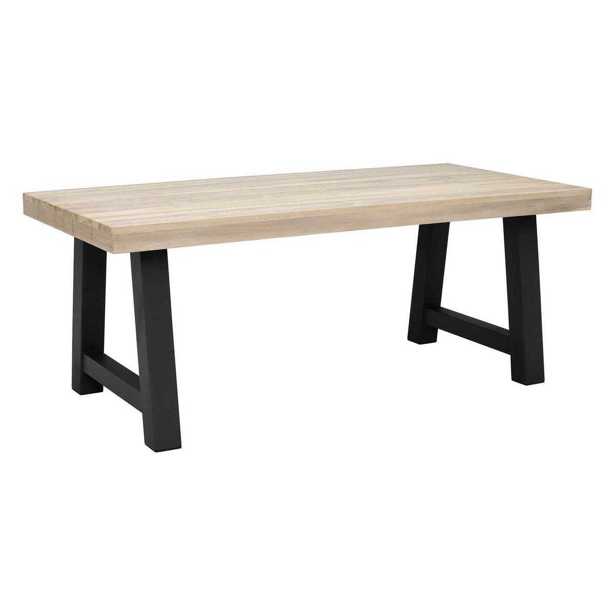 Beach Garden 195cm Dining Table, Graphite And Aged Teak – image 1