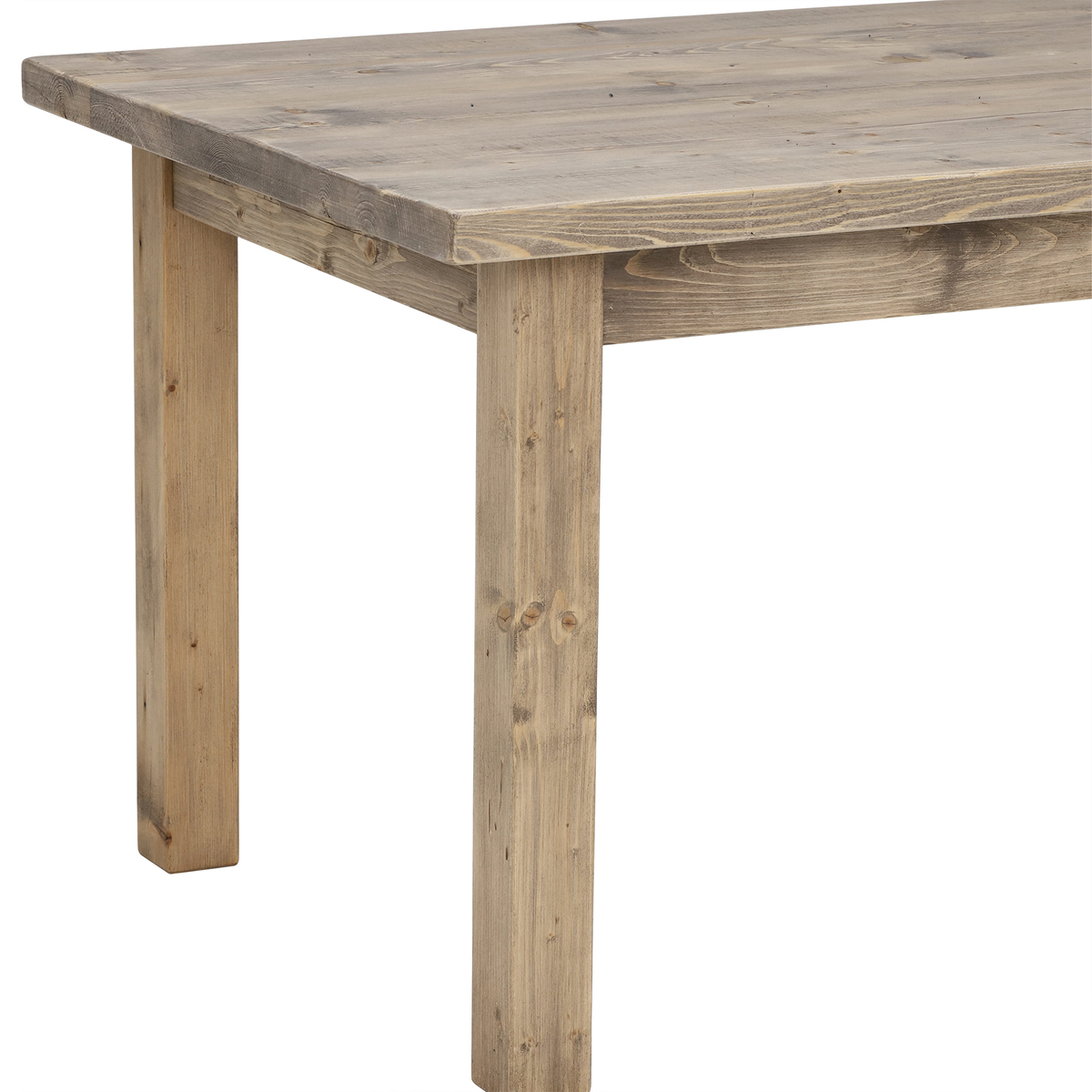 Indiana Reclaimed Wood Dining Table, Grey – image 5
