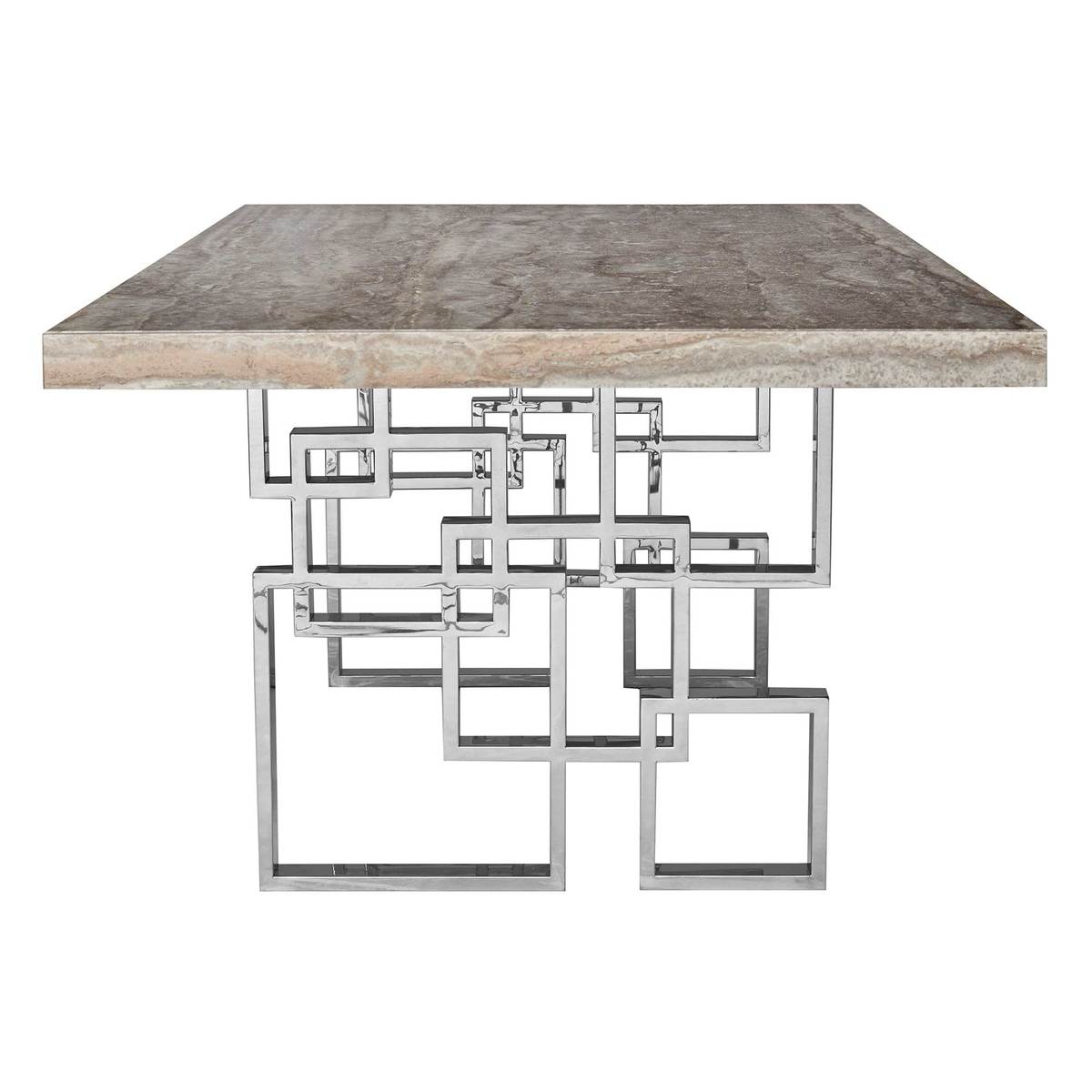 Windows Dining Table, Glam Travertine – image 3