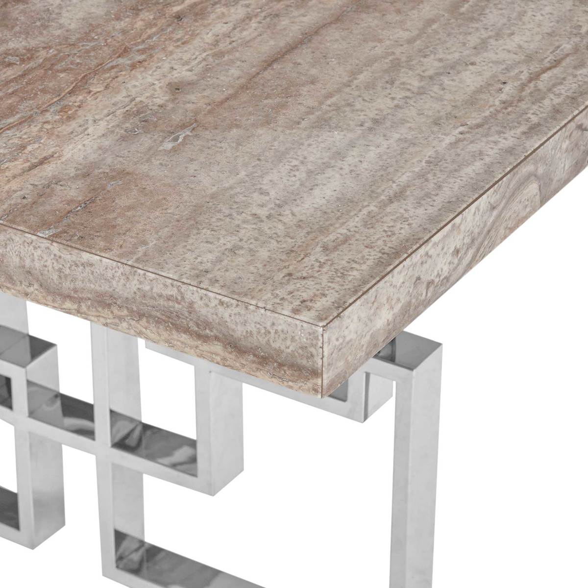 Windows Dining Table, Glam Travertine – image 4