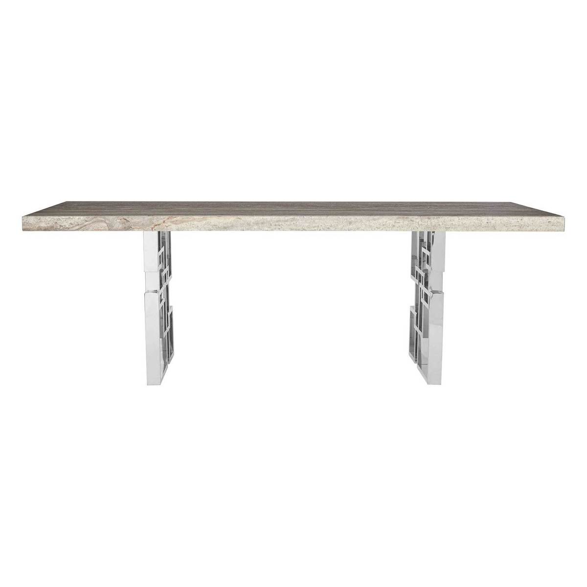 Windows Dining Table, Glam Travertine – image 2
