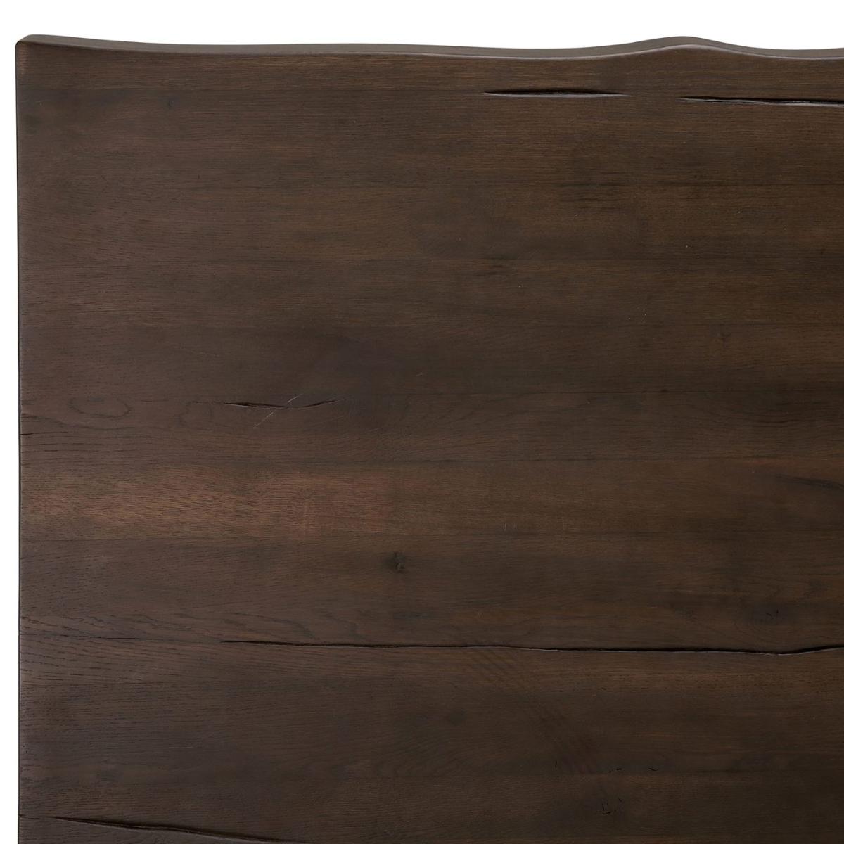 Alamo Dining Table with Live Edge & Tango Metal Legs, Brown Oak Wood | Barker & Stonehouse – image 3