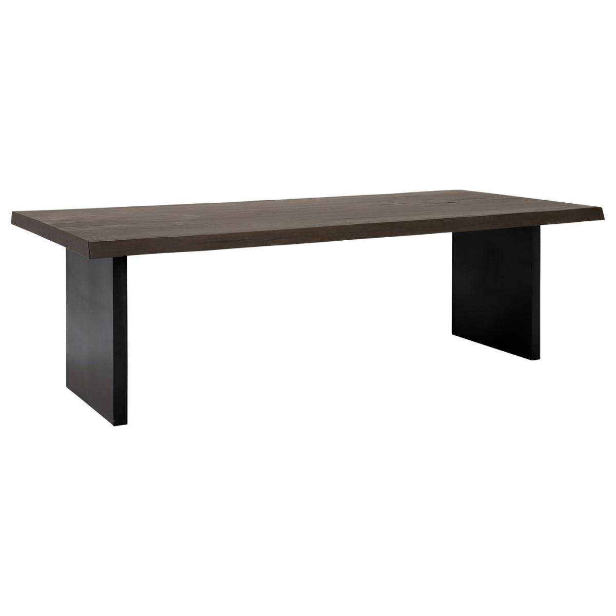 Alamo Dining Table with Live Edge & Tango Metal Legs, Brown Oak Wood | Barker & Stonehouse – image 5
